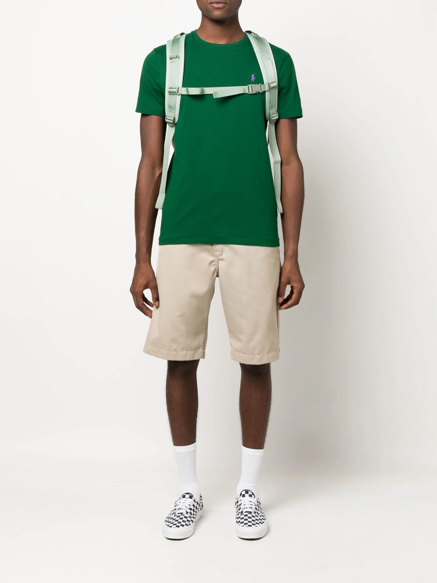 logo-embroidered cotton T-shirt
