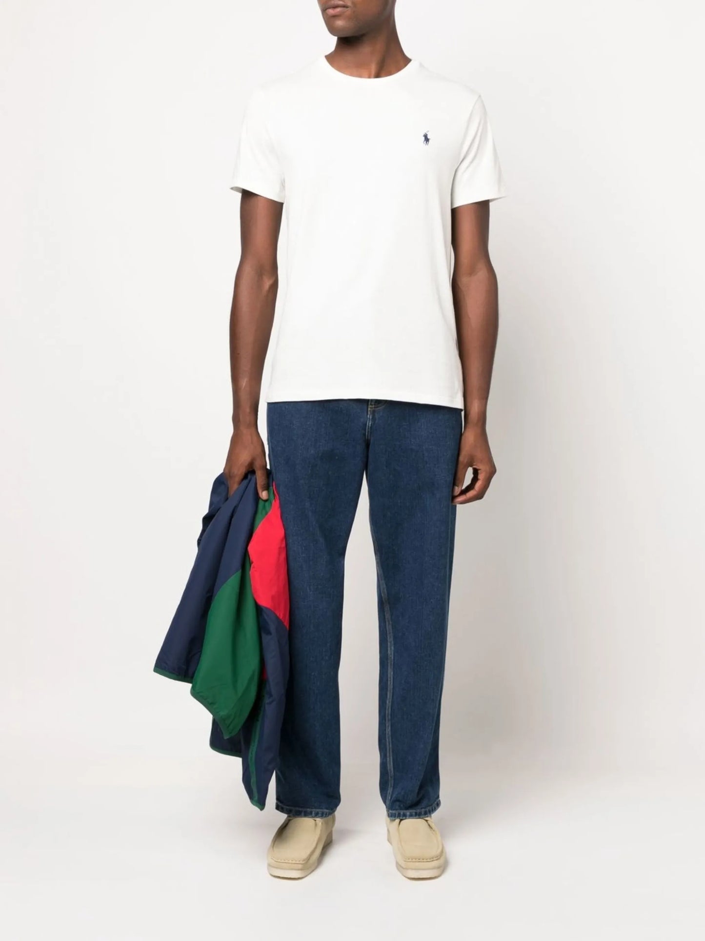 logo-embroidered T-shirt