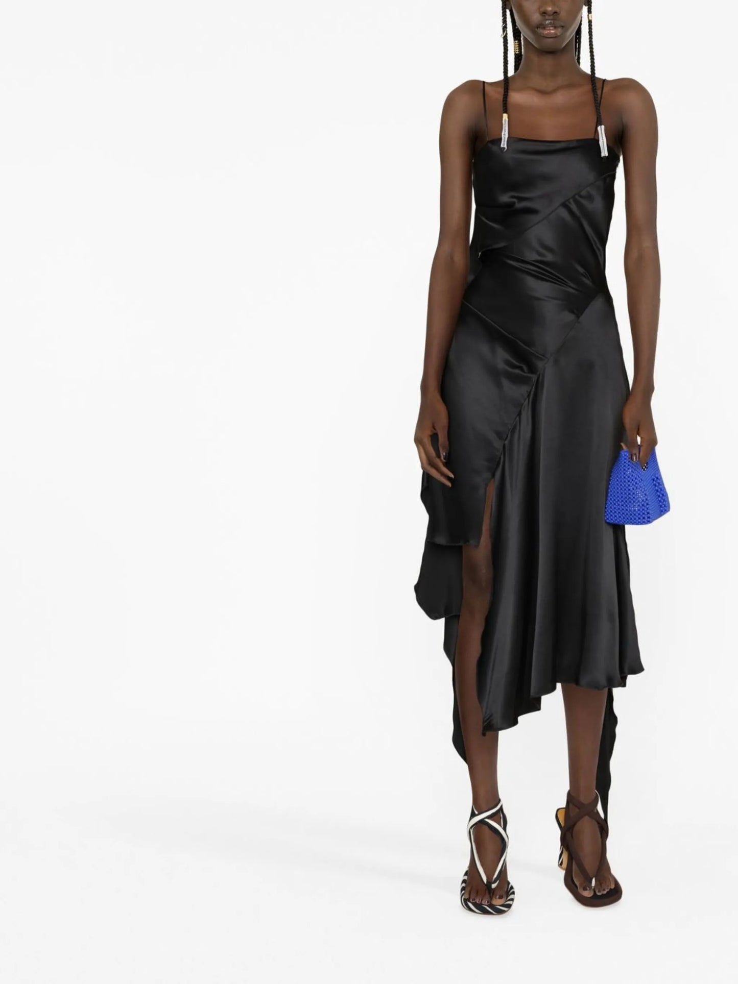 asymmetric midi dress