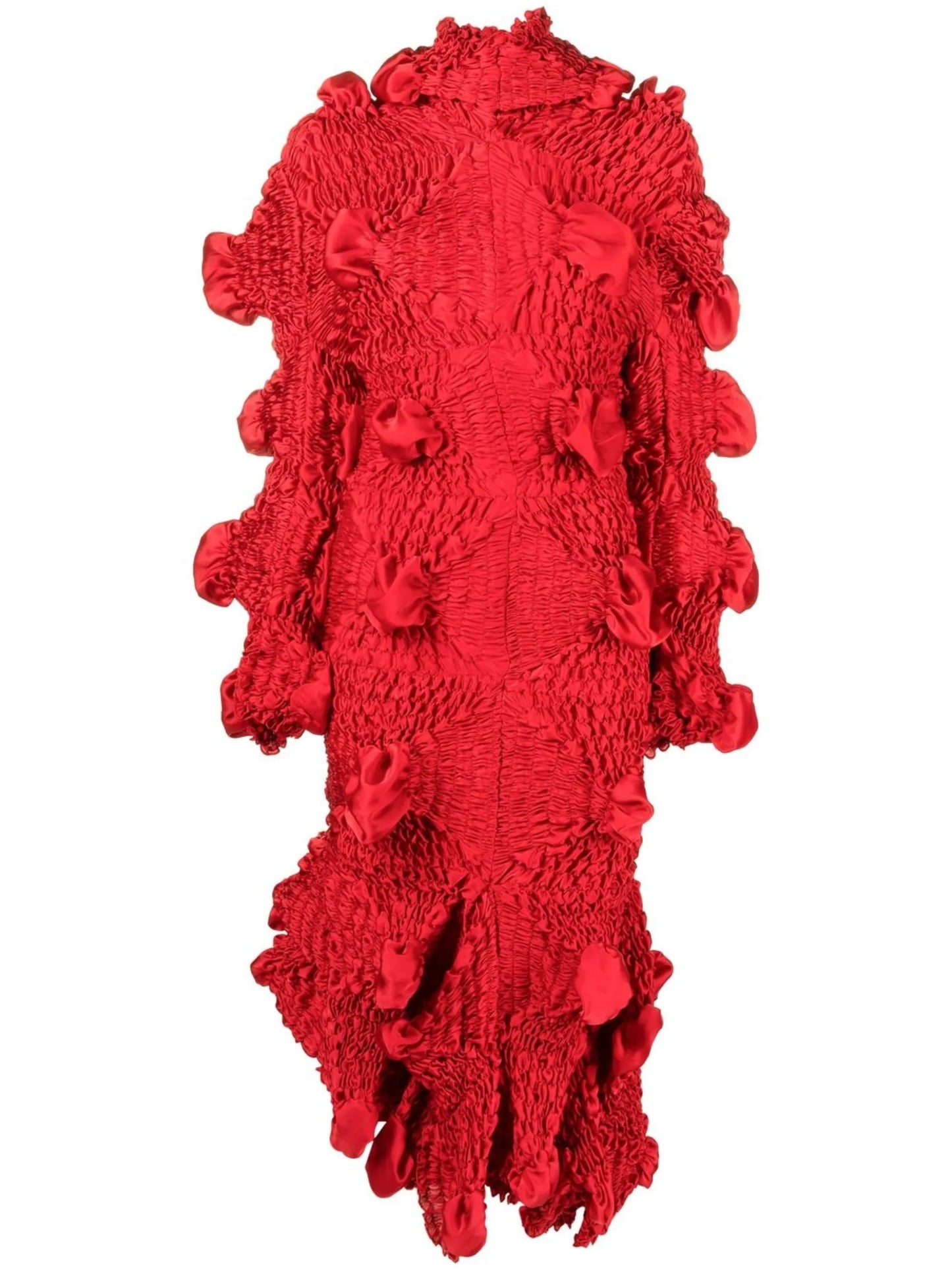 Twist shirred maxi dress
