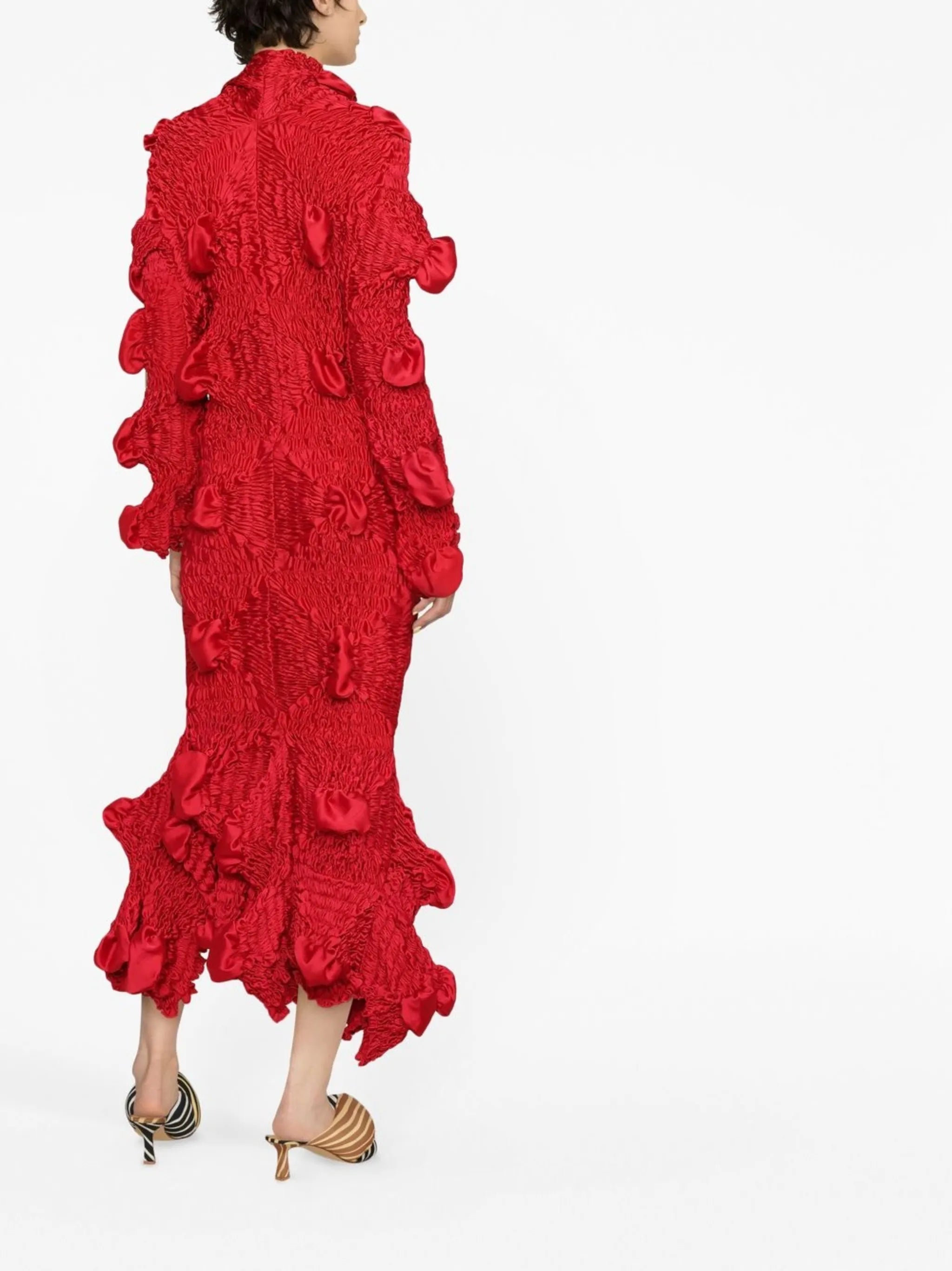 Twist shirred maxi dress