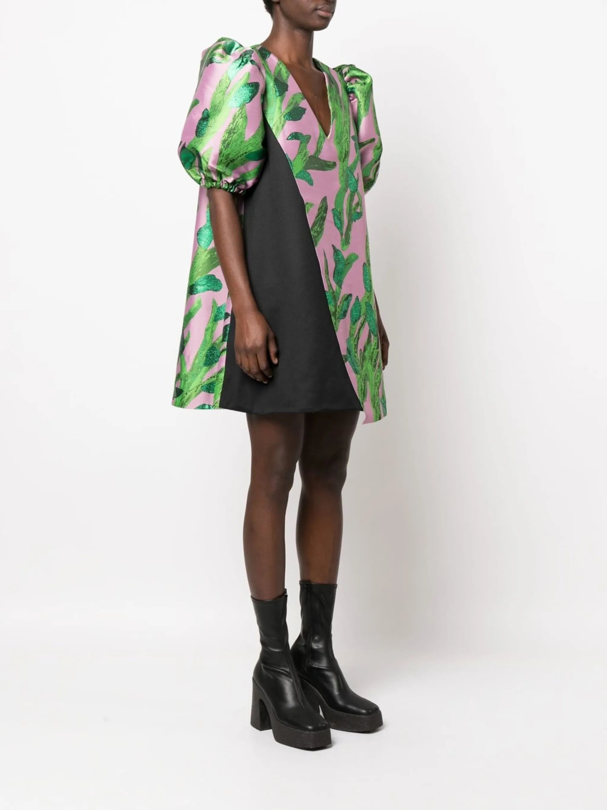 Berthel patterned-jacquard mini dress