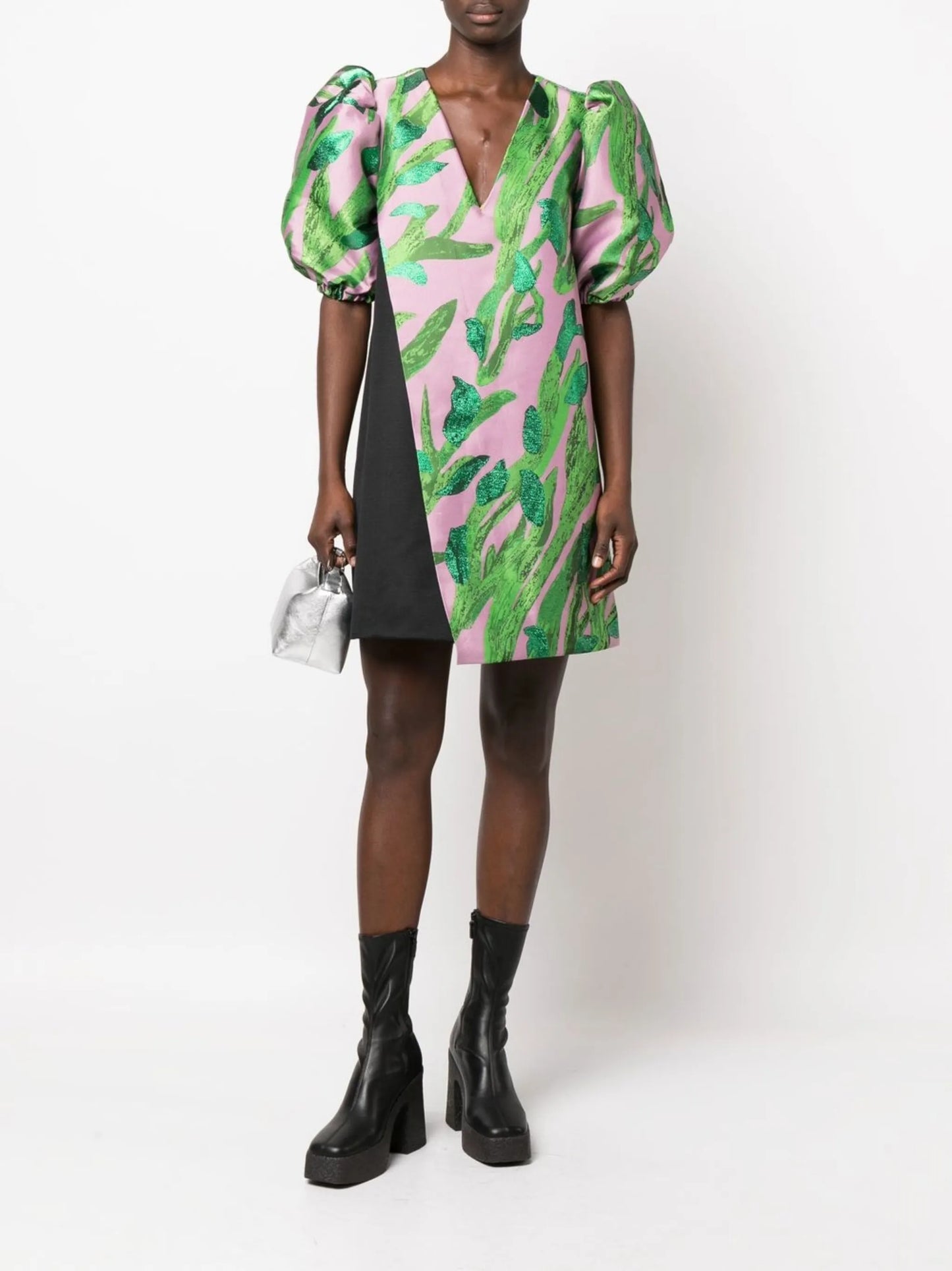 Berthel patterned-jacquard mini dress