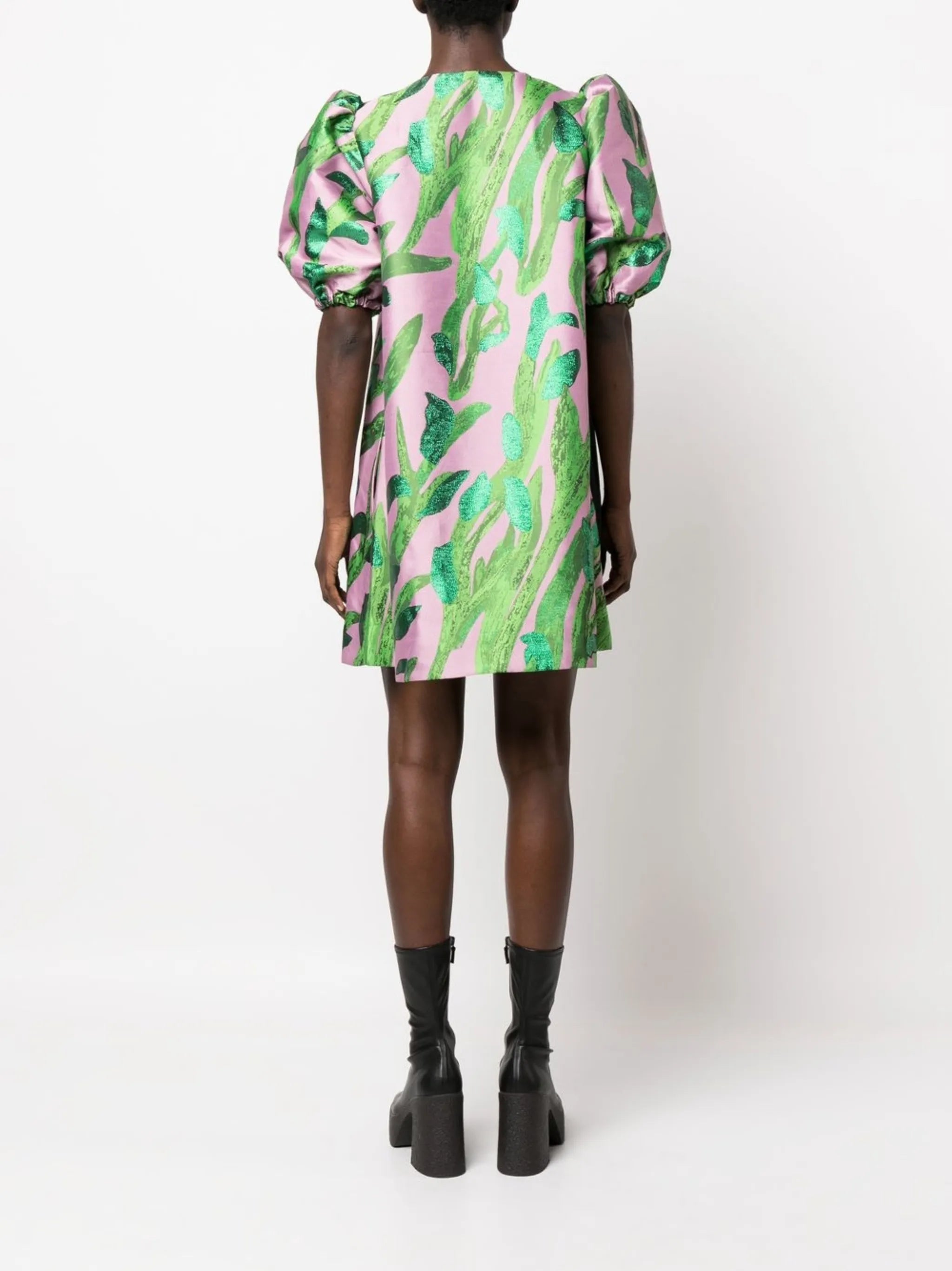 Berthel patterned-jacquard mini dress