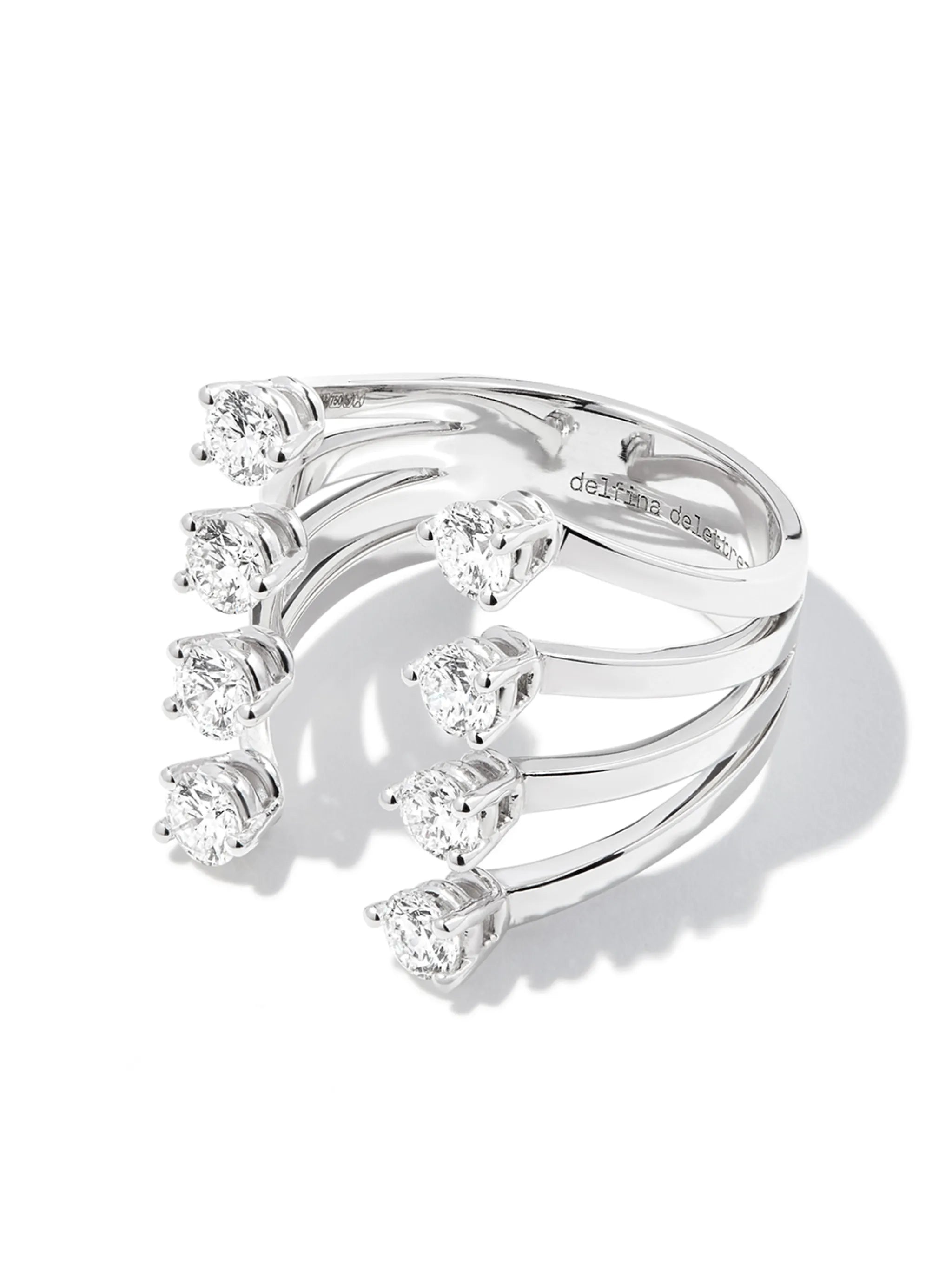 18kt white gold Dots diamond ring