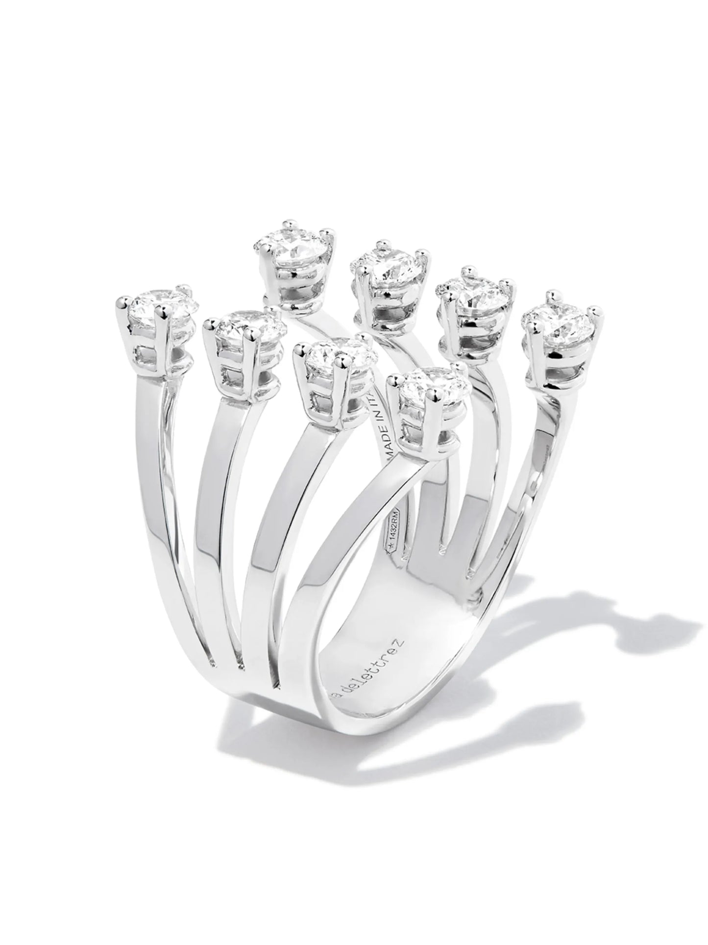 18kt white gold Dots diamond ring