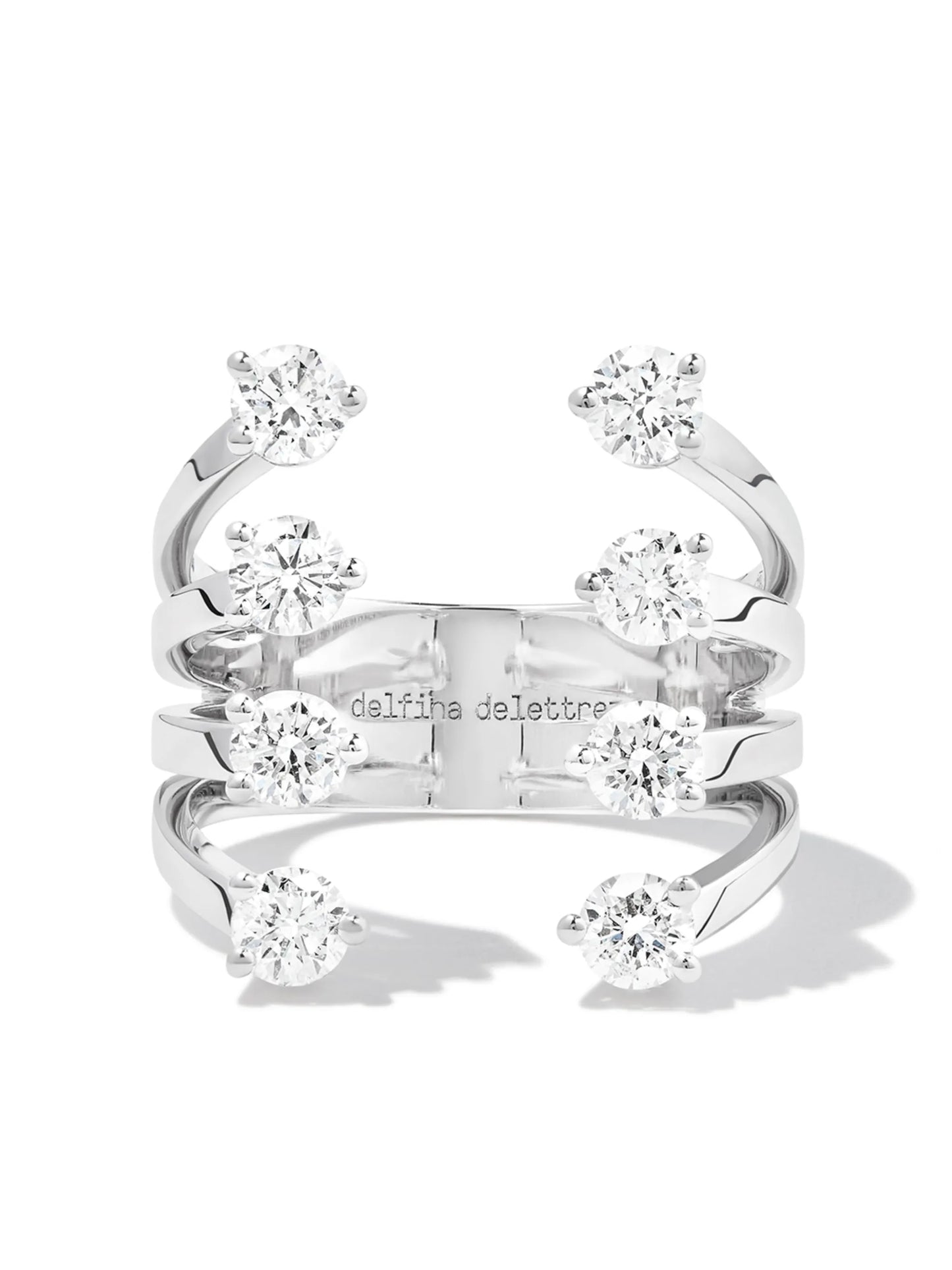 18kt white gold Dots diamond ring