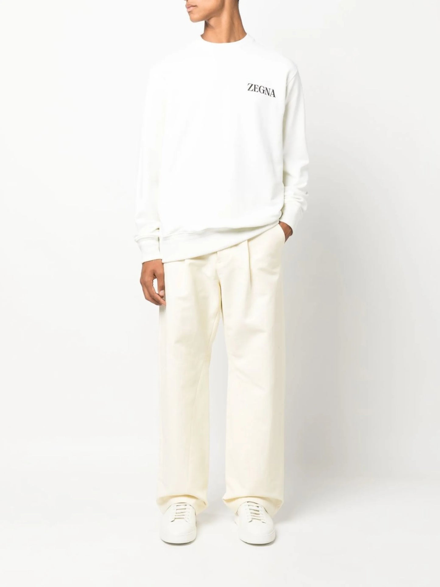 chest logo-print detail sweatshirt