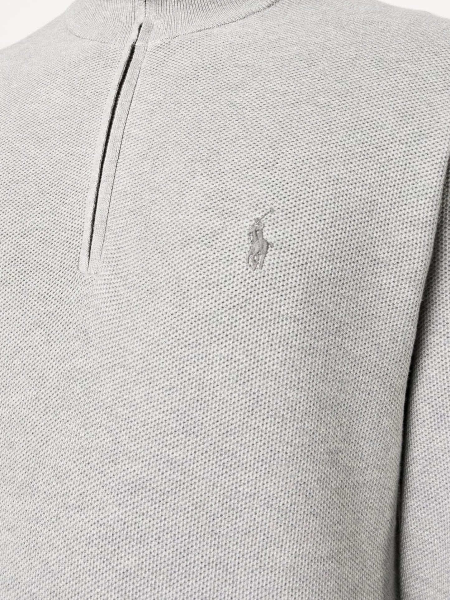embroidered-logo quarter-zip sweatshirt