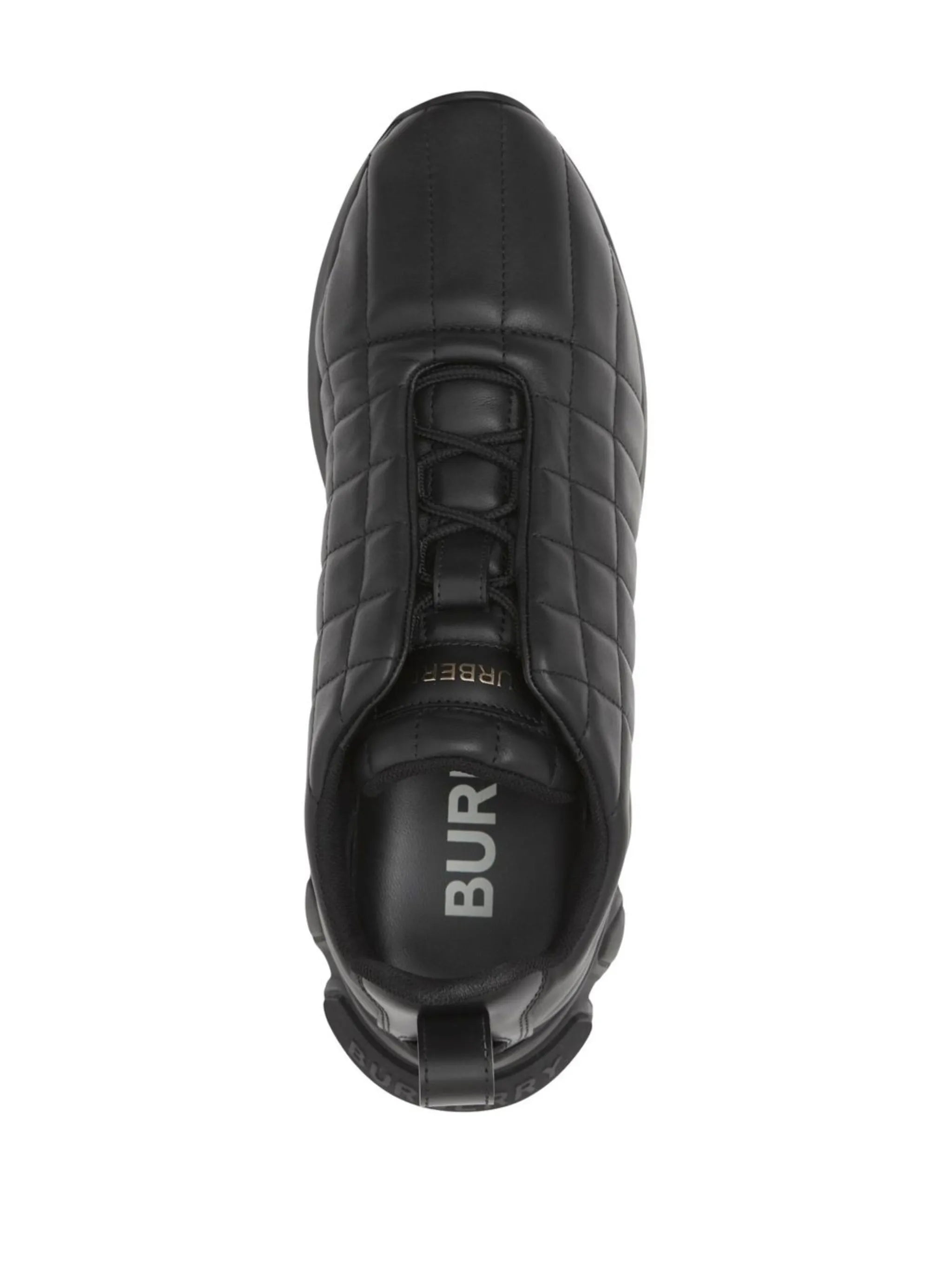 quilted low-top leather sneakers