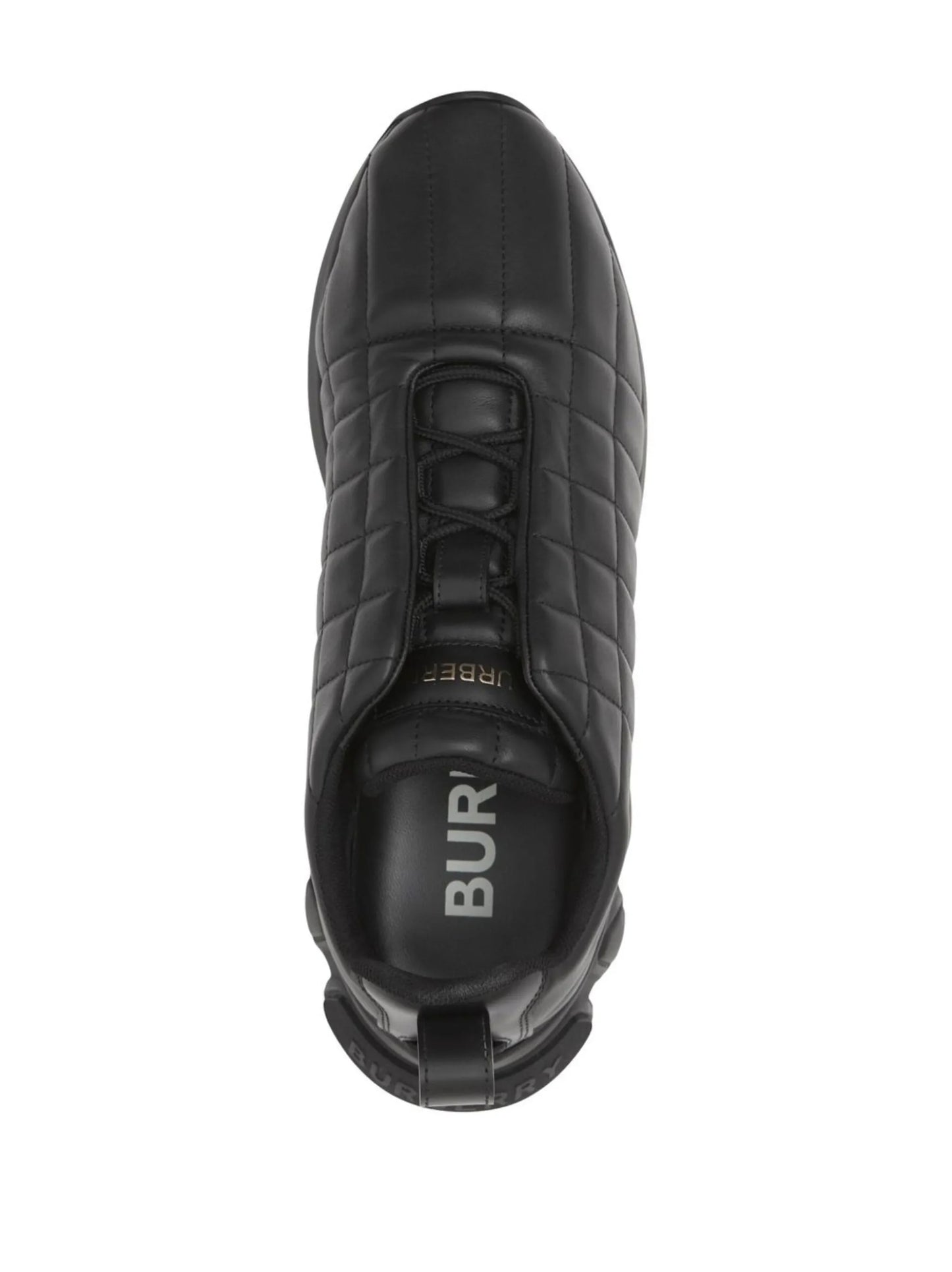 quilted low-top leather sneakers