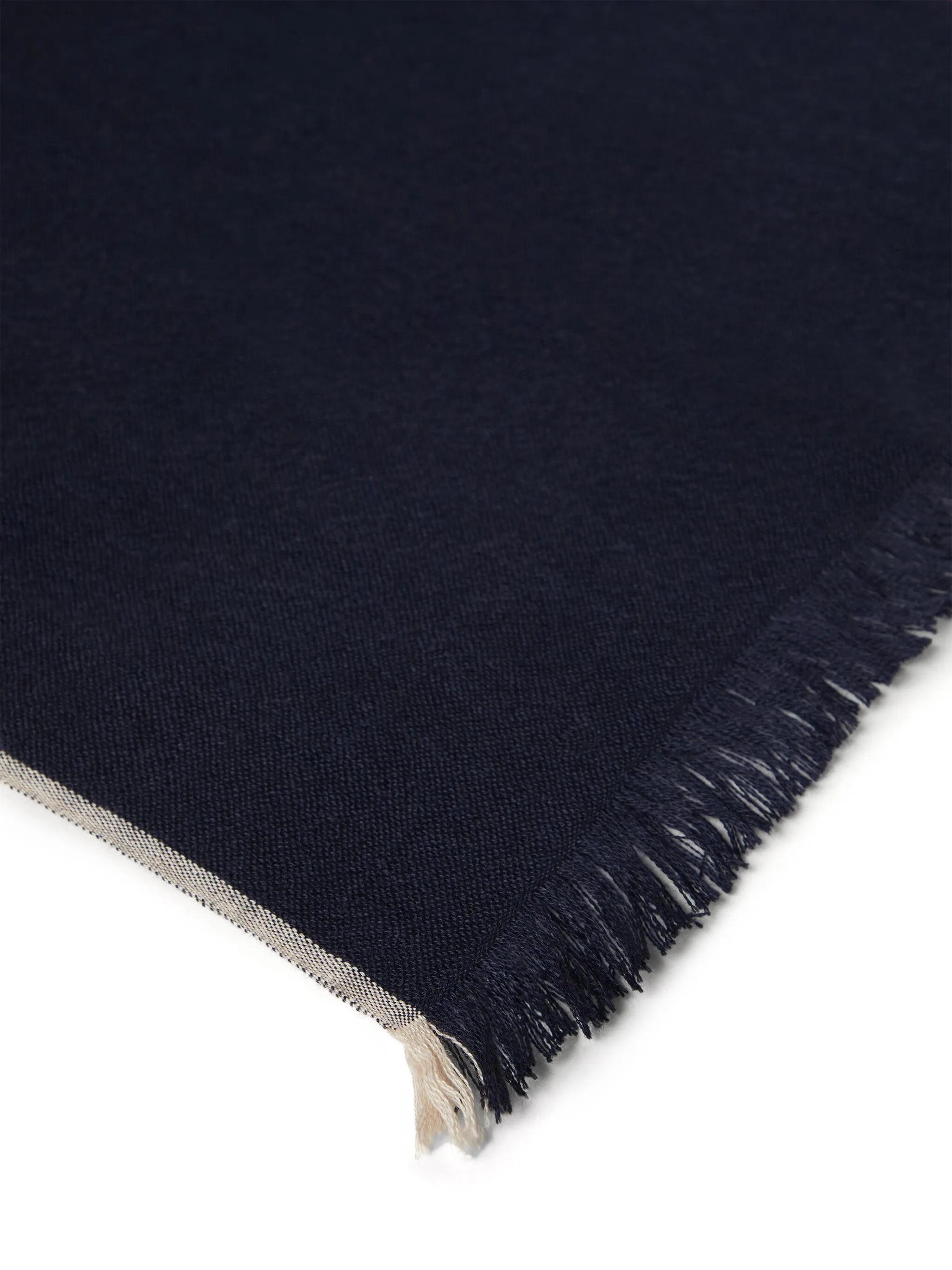 solid border fringed scarf