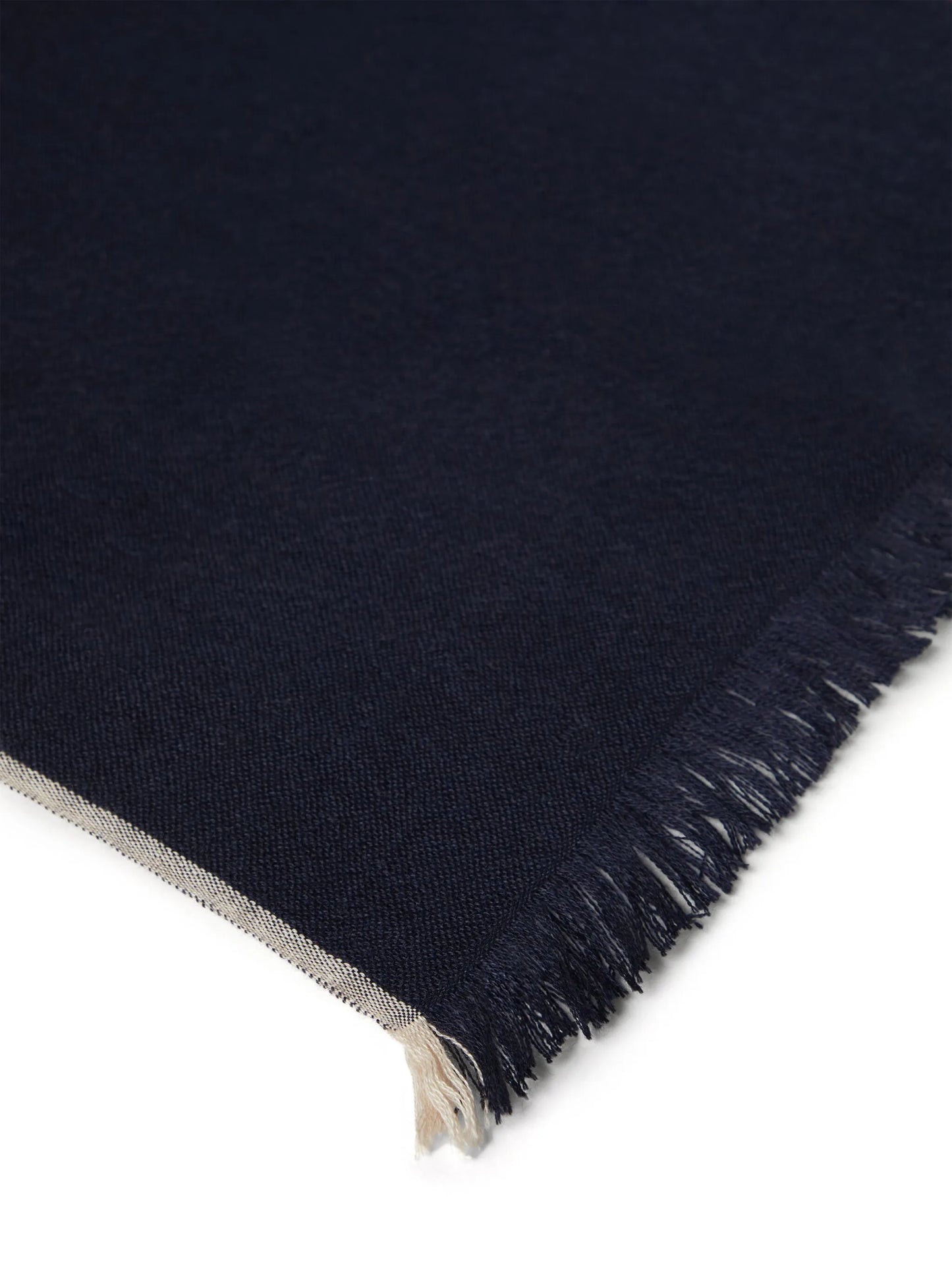 solid border fringed scarf