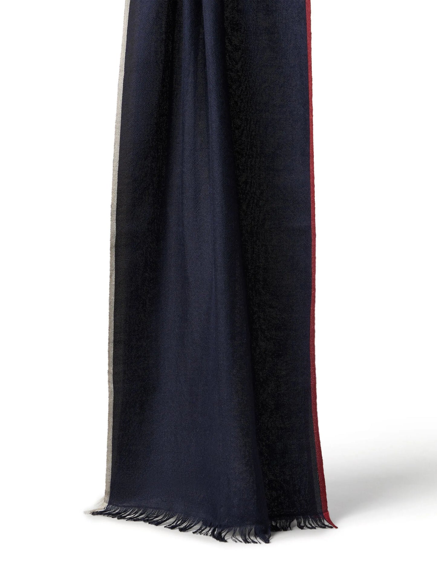 solid border fringed scarf