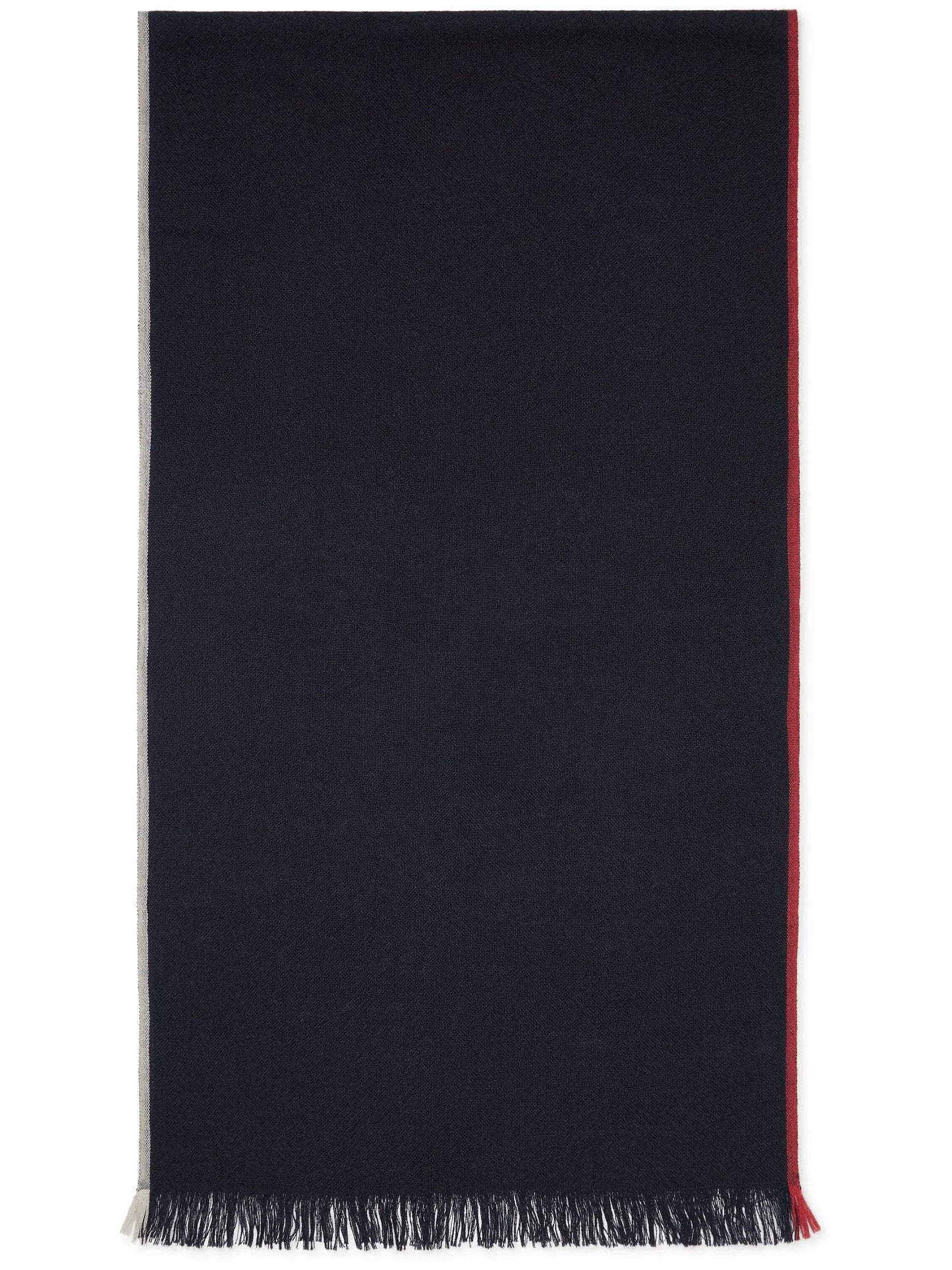 solid border fringed scarf