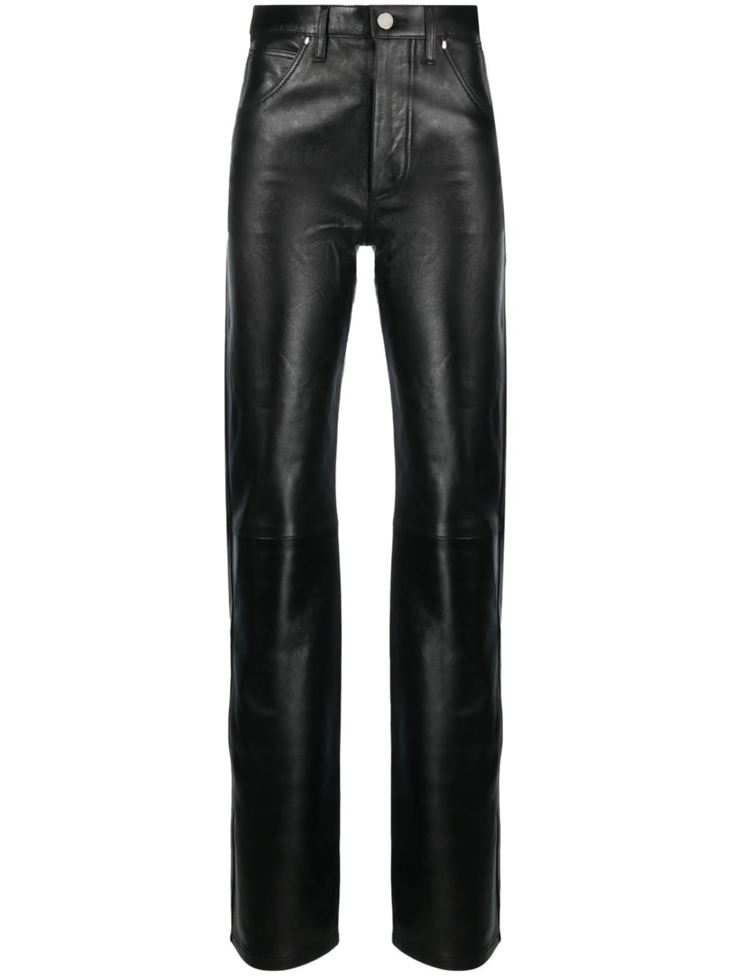 Wrandy straight-leg leather trousers