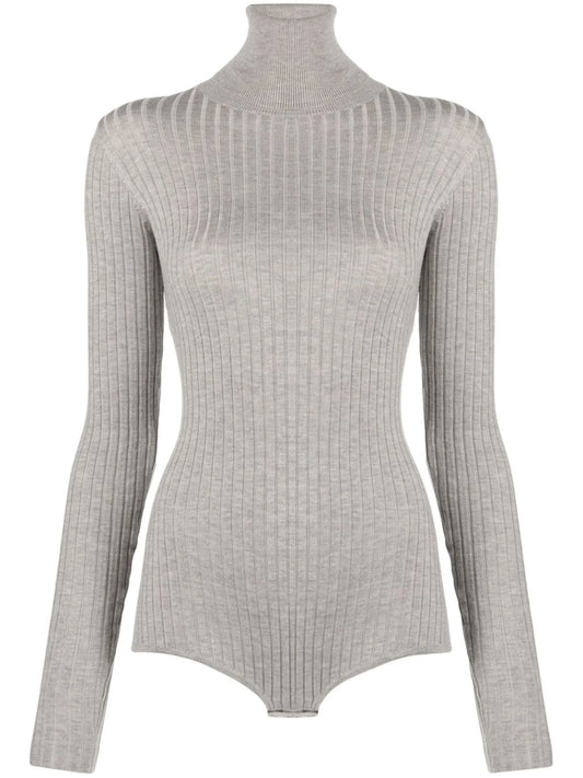 crystal-embellished knitted bodysuit
