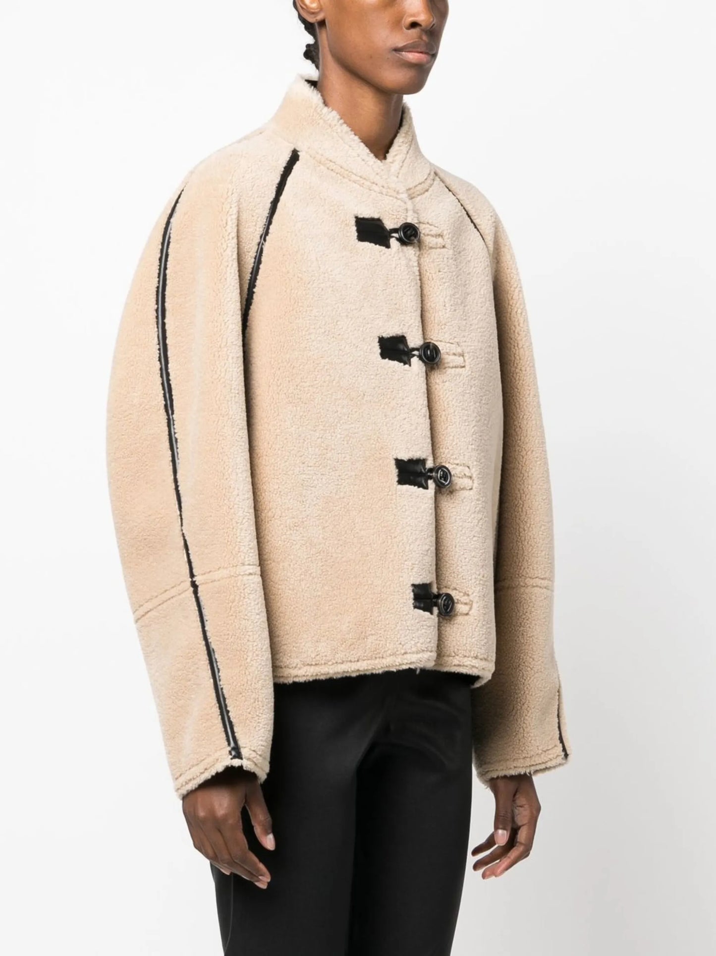 reversible shearling coat