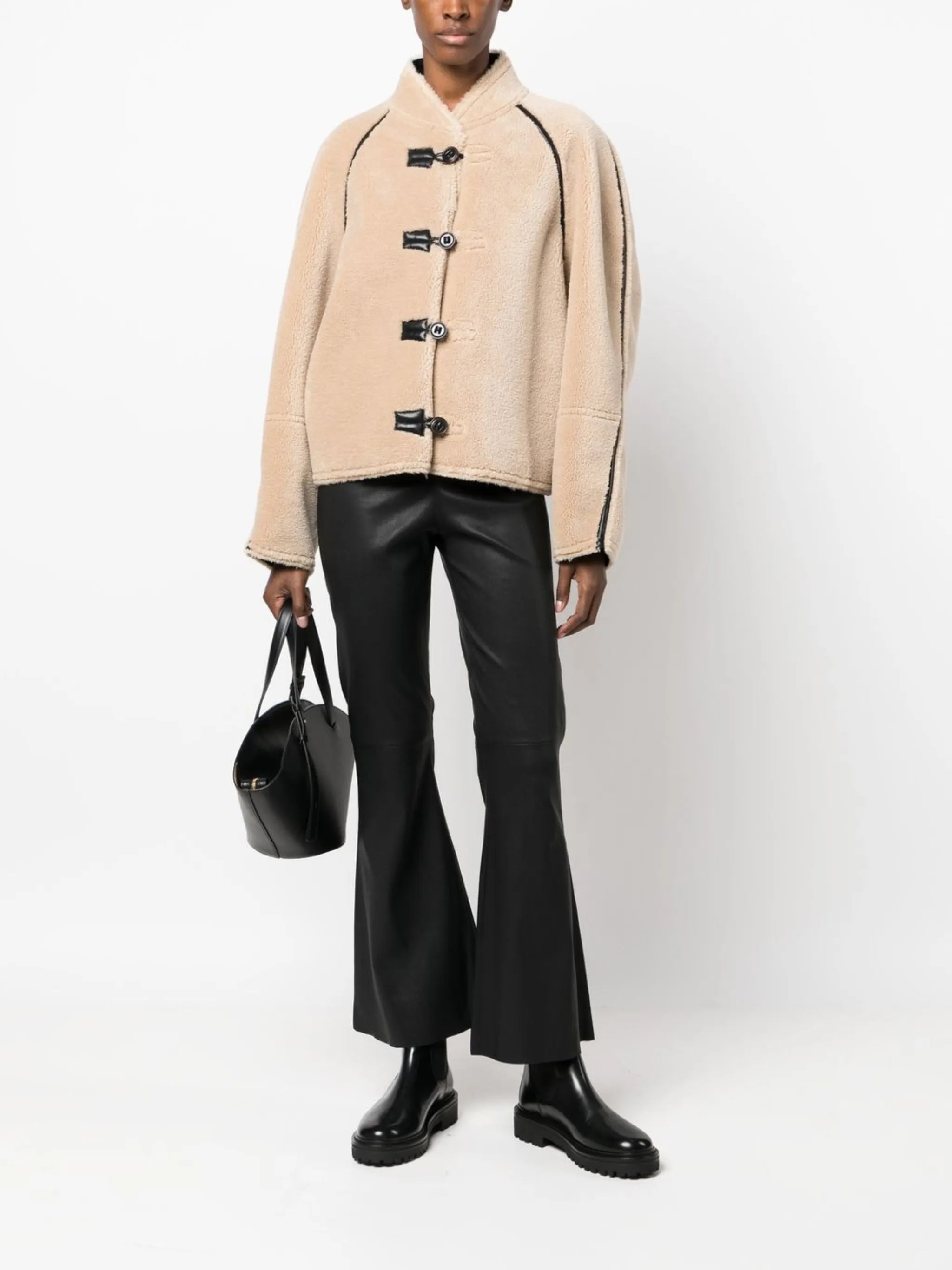 reversible shearling coat