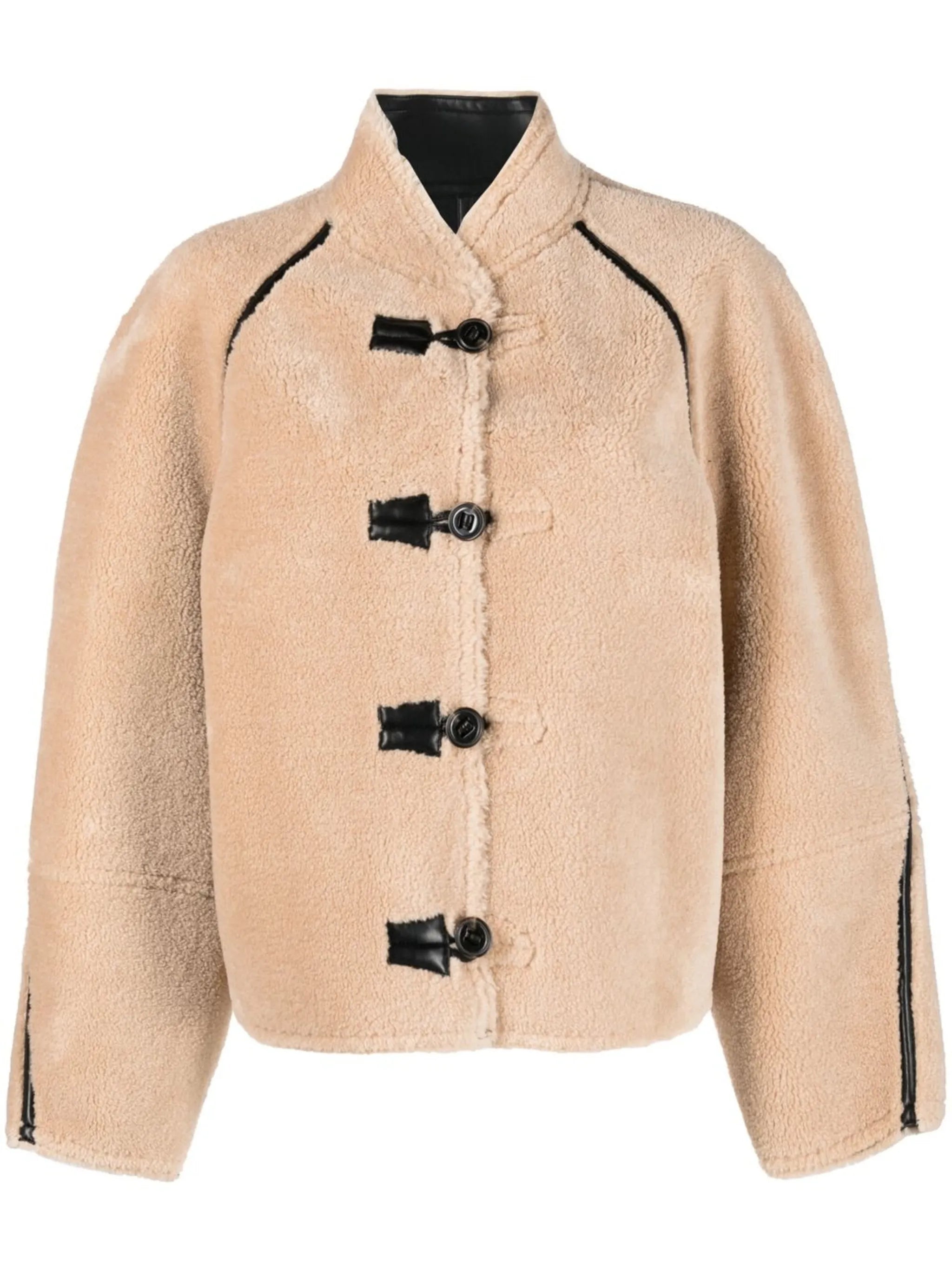 reversible shearling coat