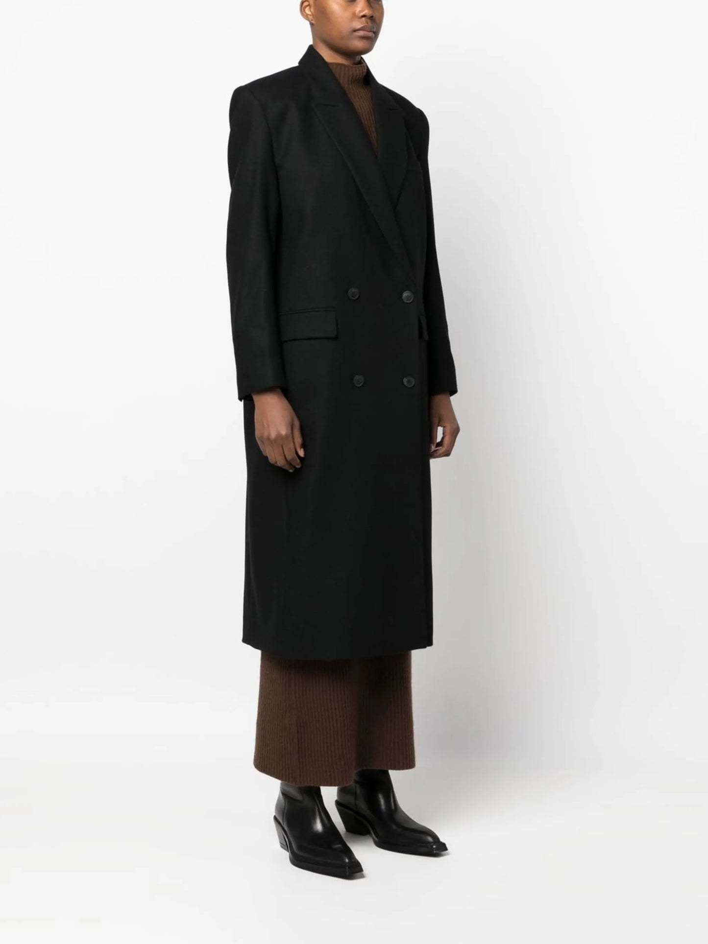 double-breasted wool coat