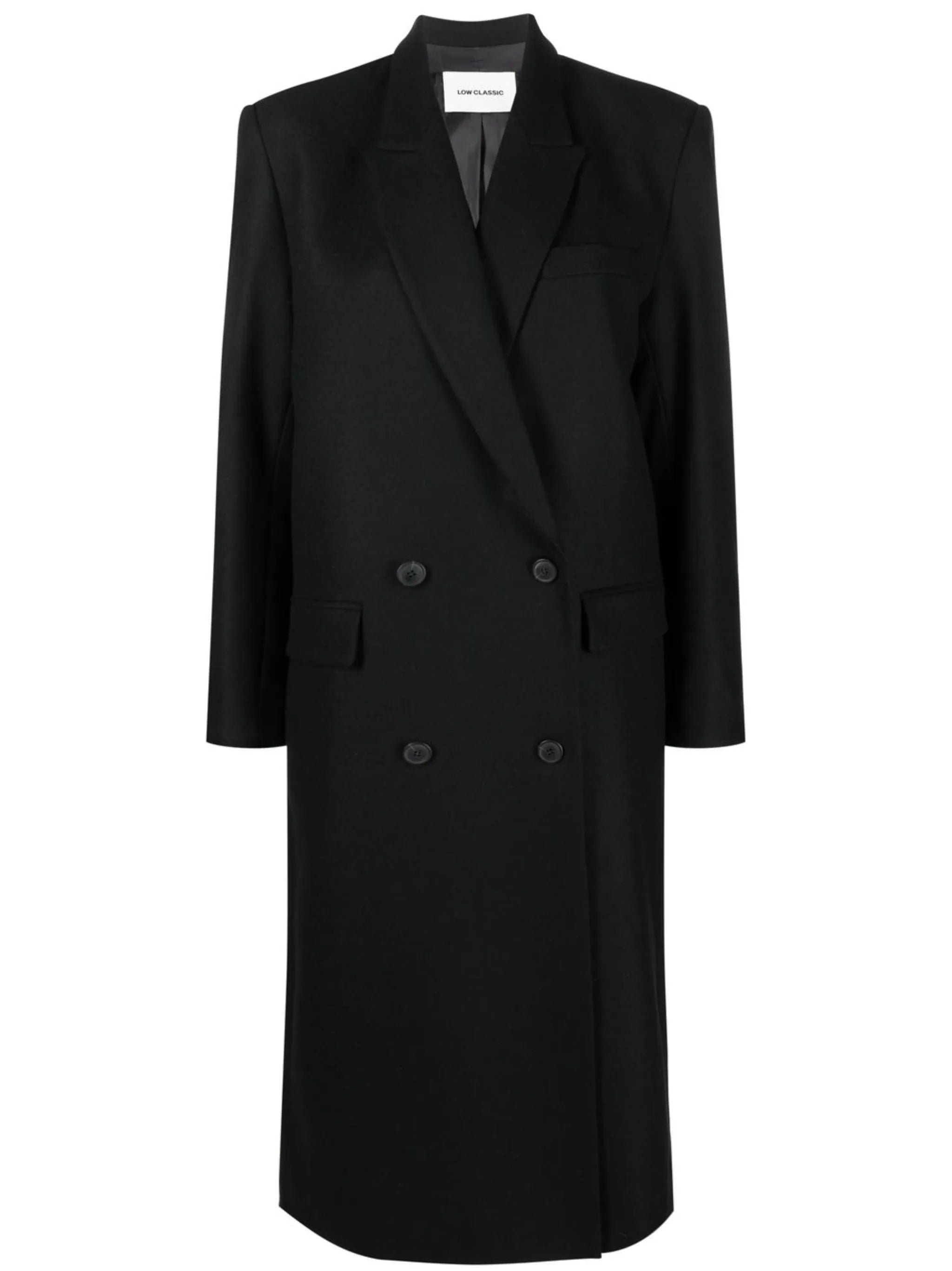 double-breasted wool coat