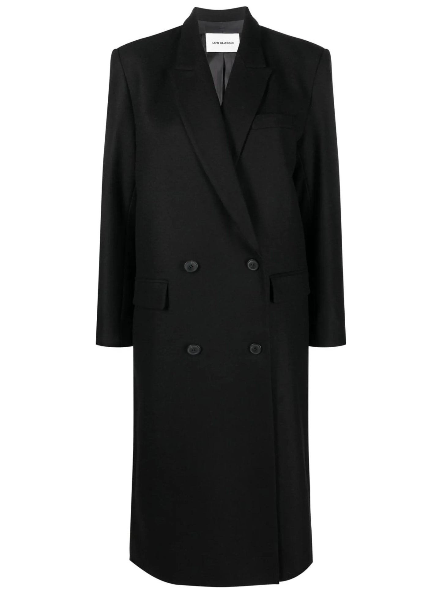 double-breasted wool coat