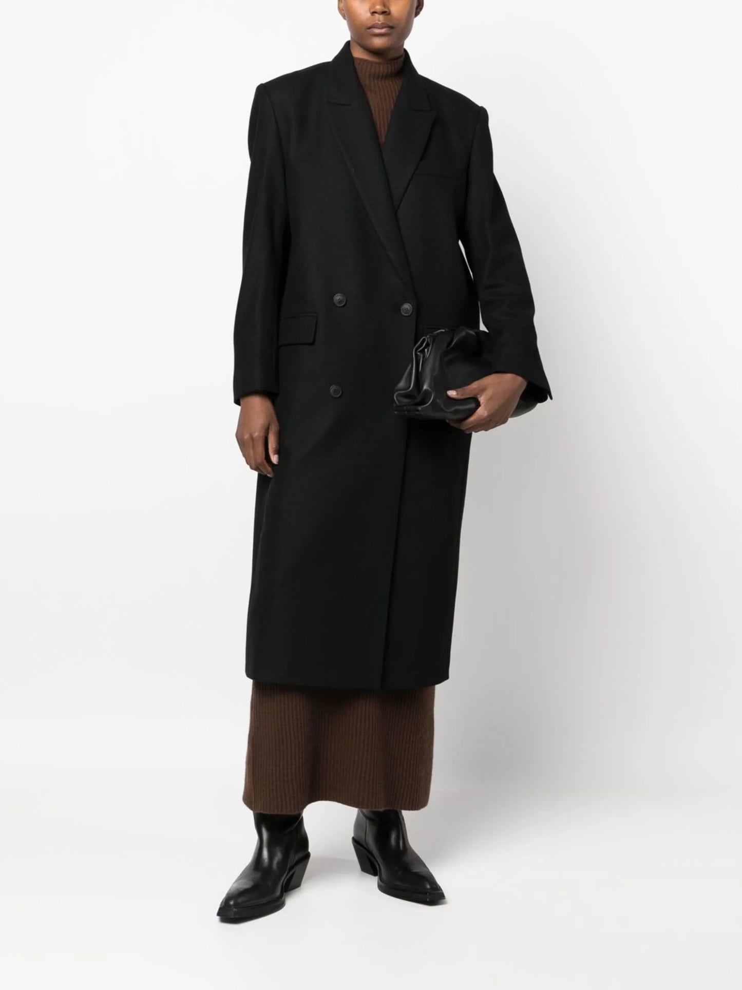 double-breasted wool coat