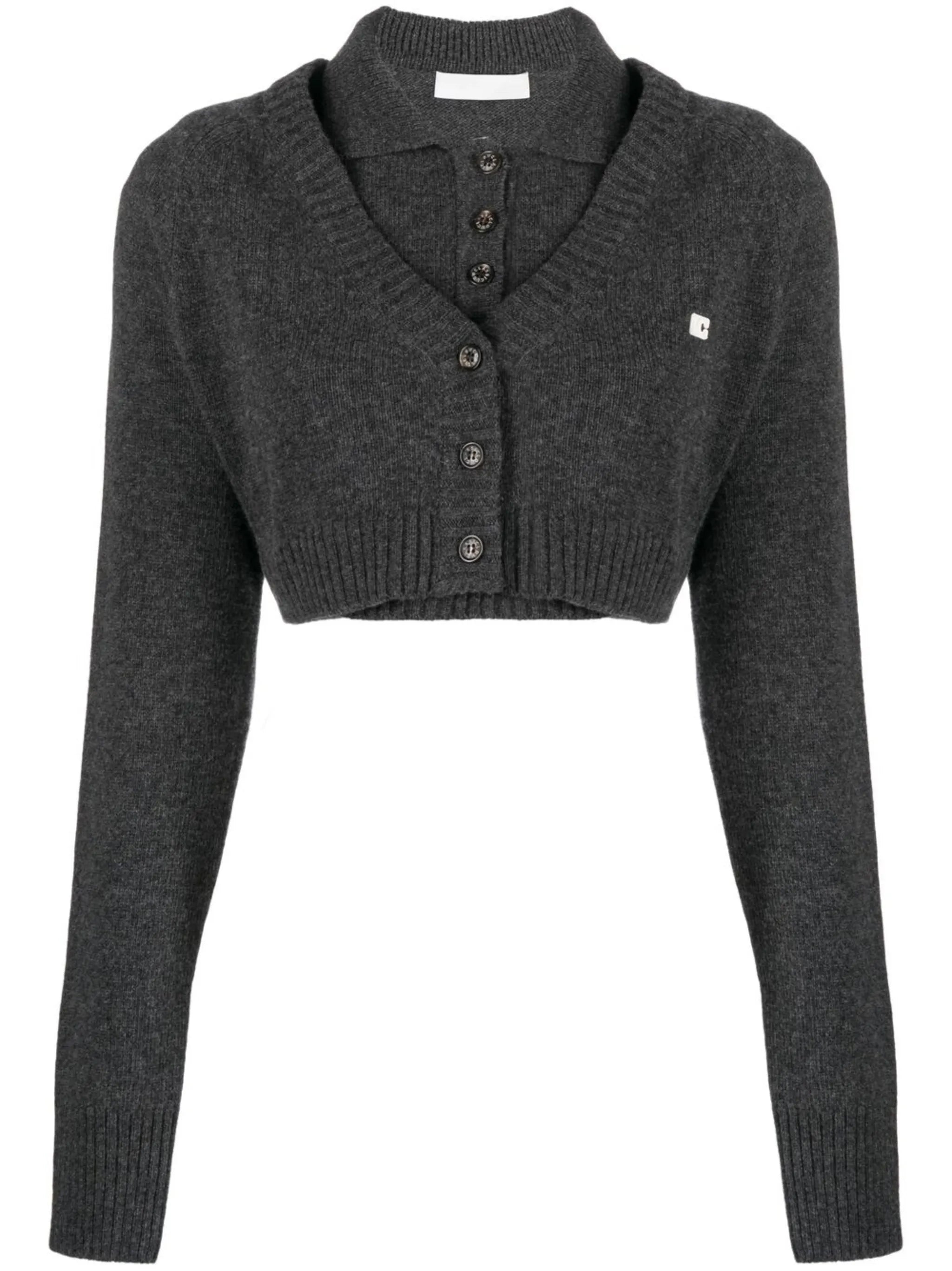 cropped wool cardigan
