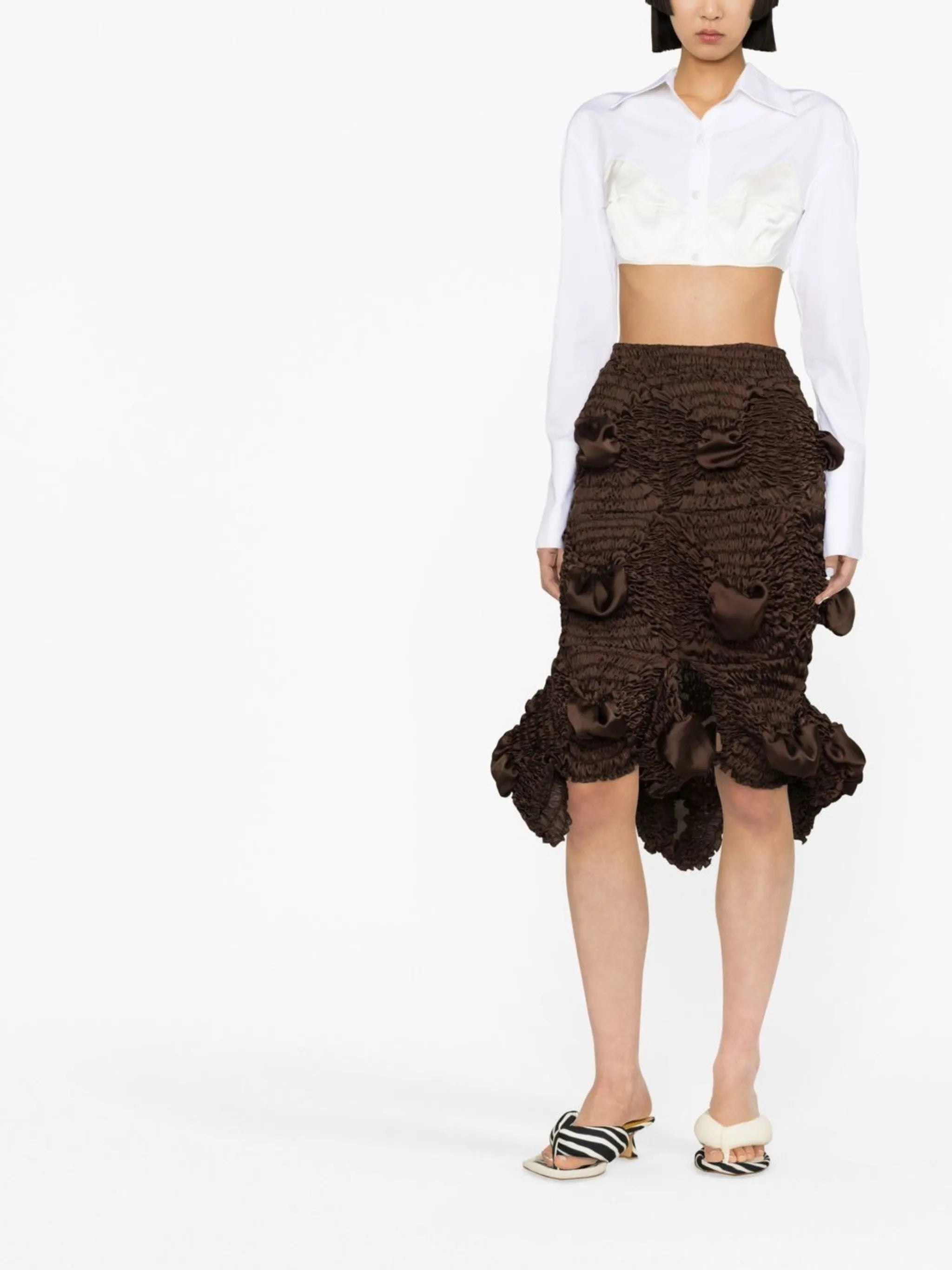 Twist midi-skirt