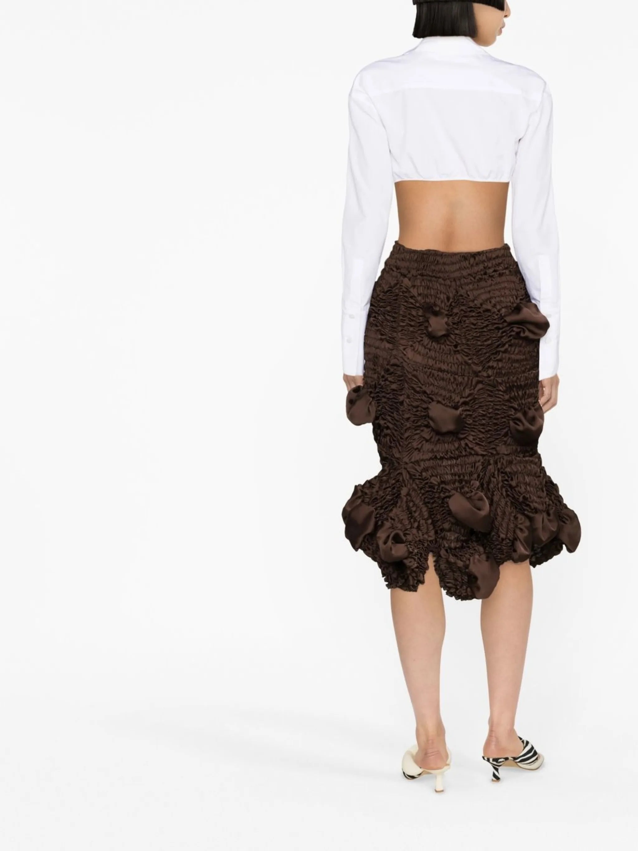 Twist midi-skirt