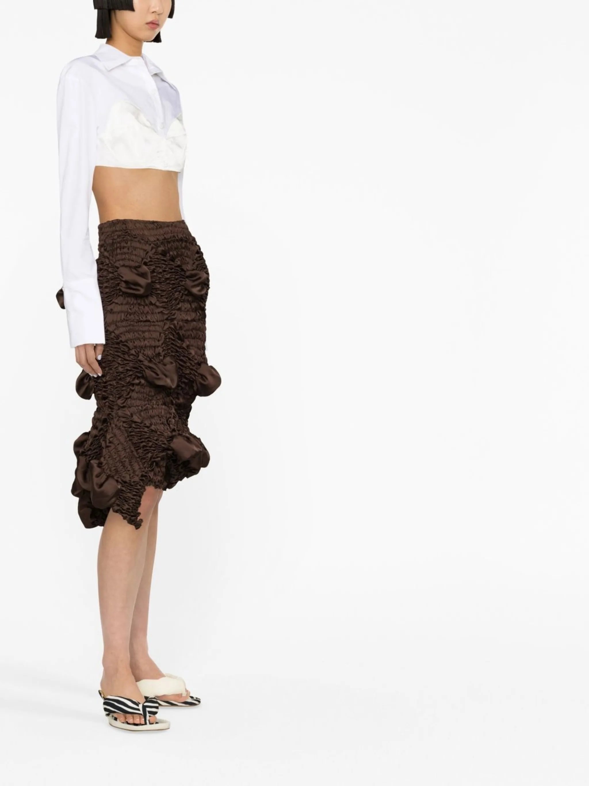 Twist midi-skirt