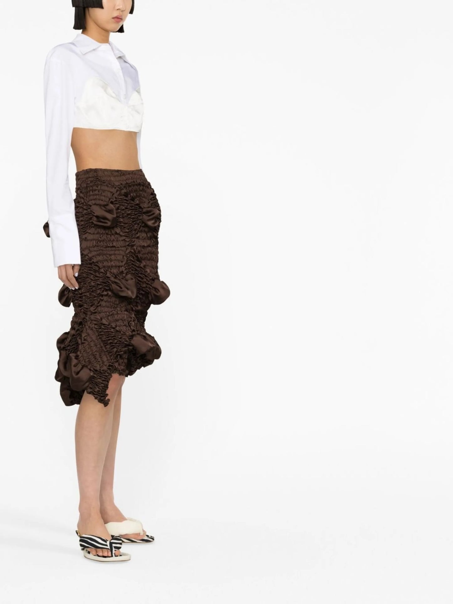 Twist midi-skirt