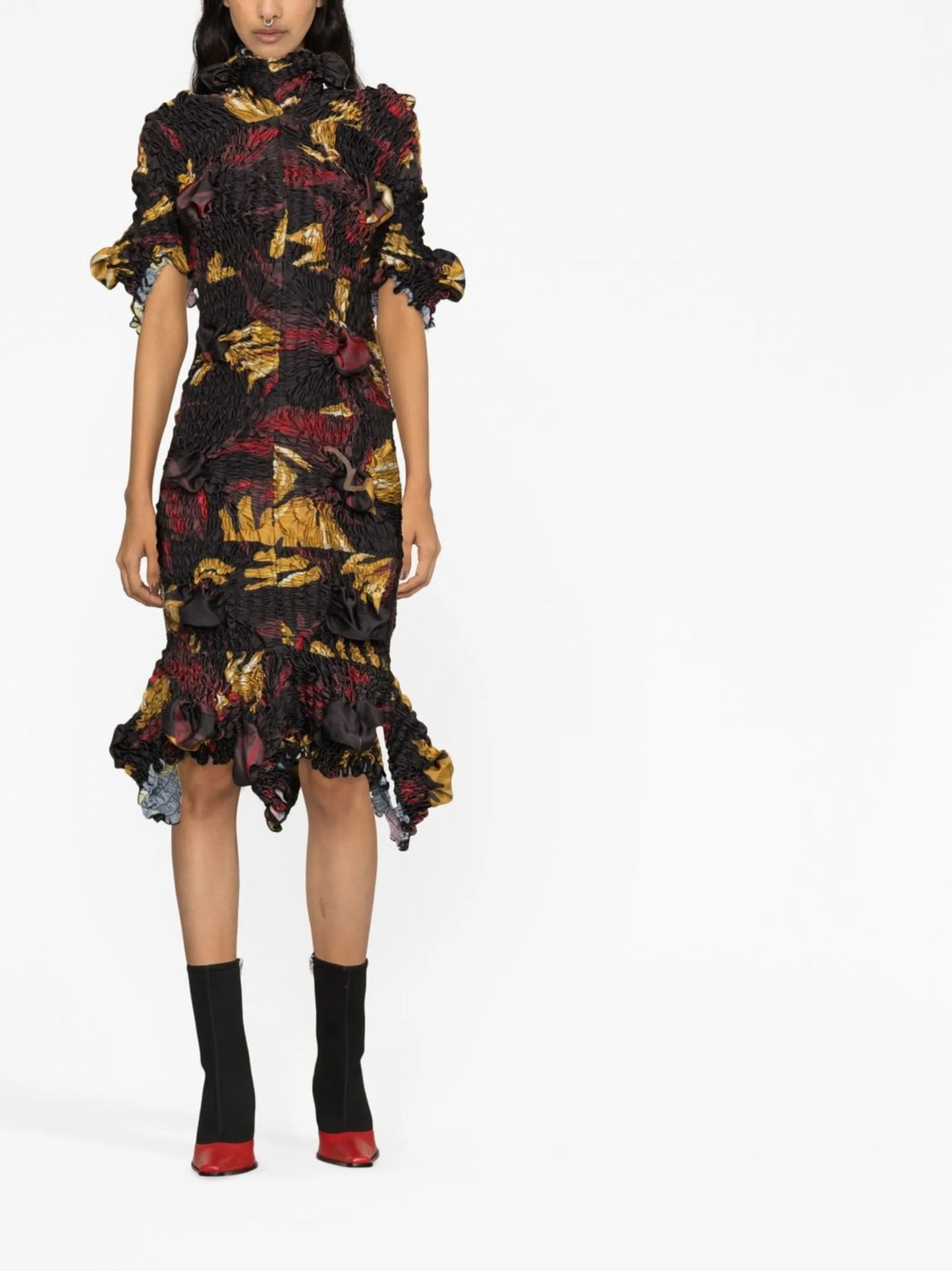 Twin smocked midi dress