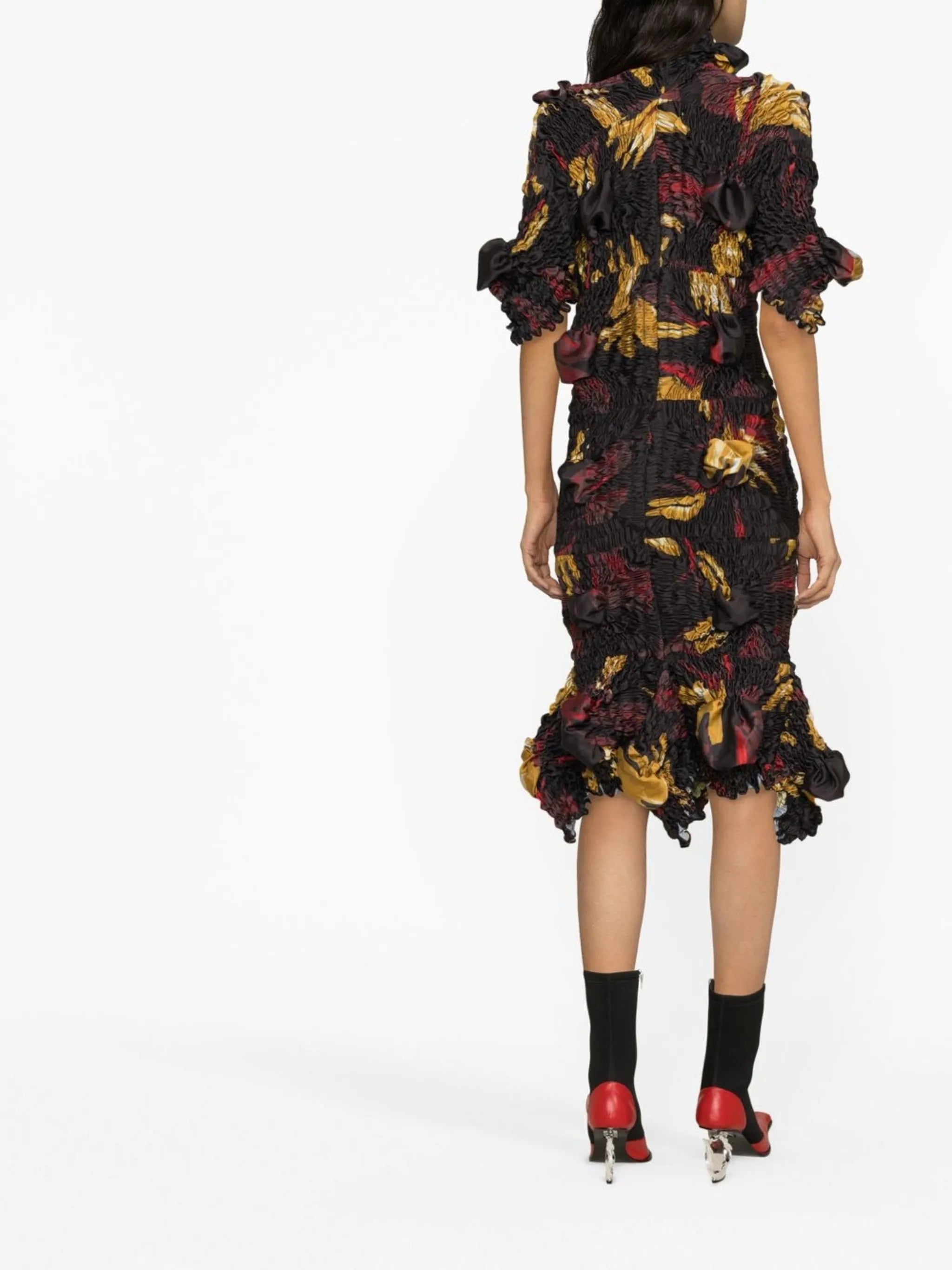 Twin smocked midi dress