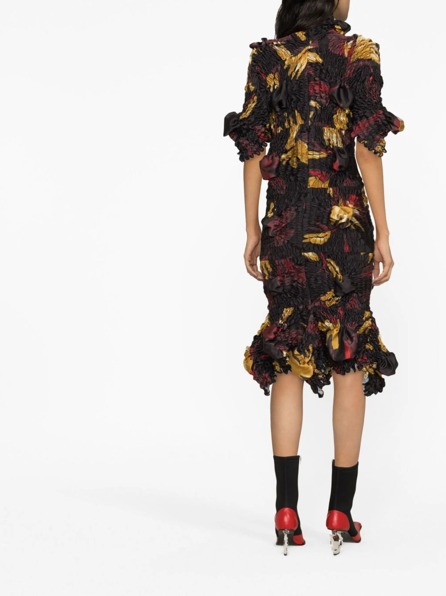 Twin smocked midi dress