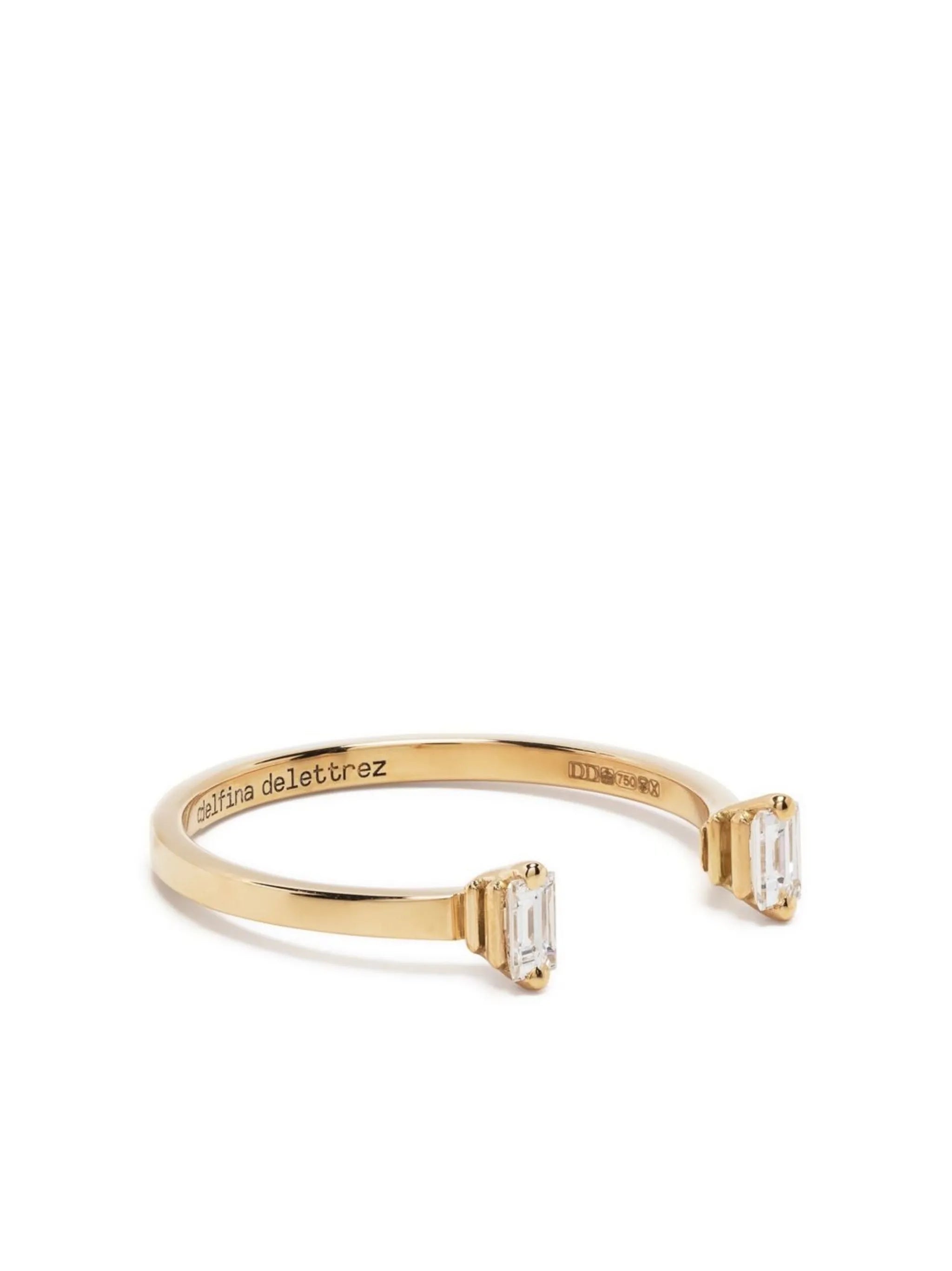 18kt yellow gold Dots diamond ring