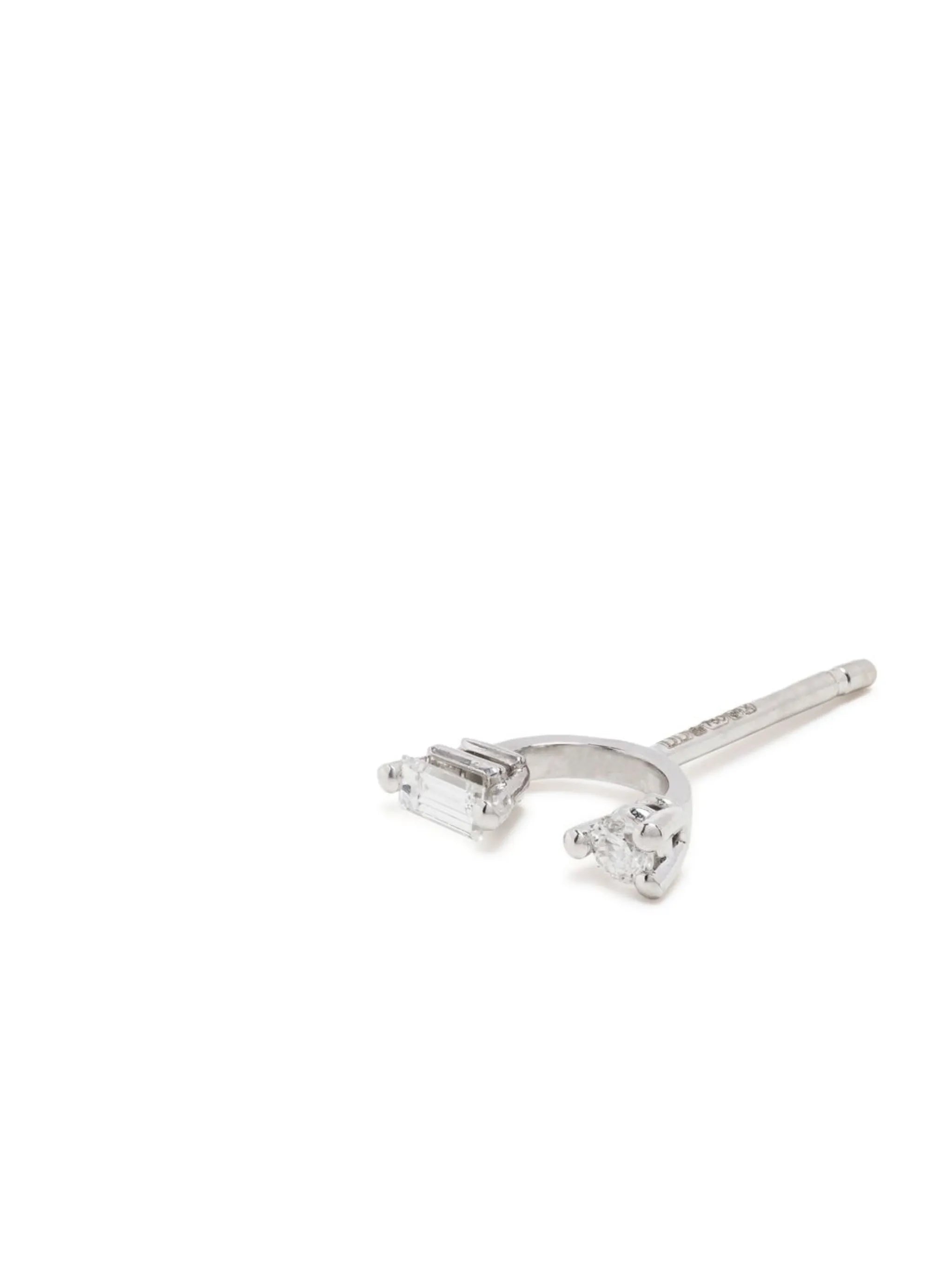 18kt white gold Micro diamond single stud earring