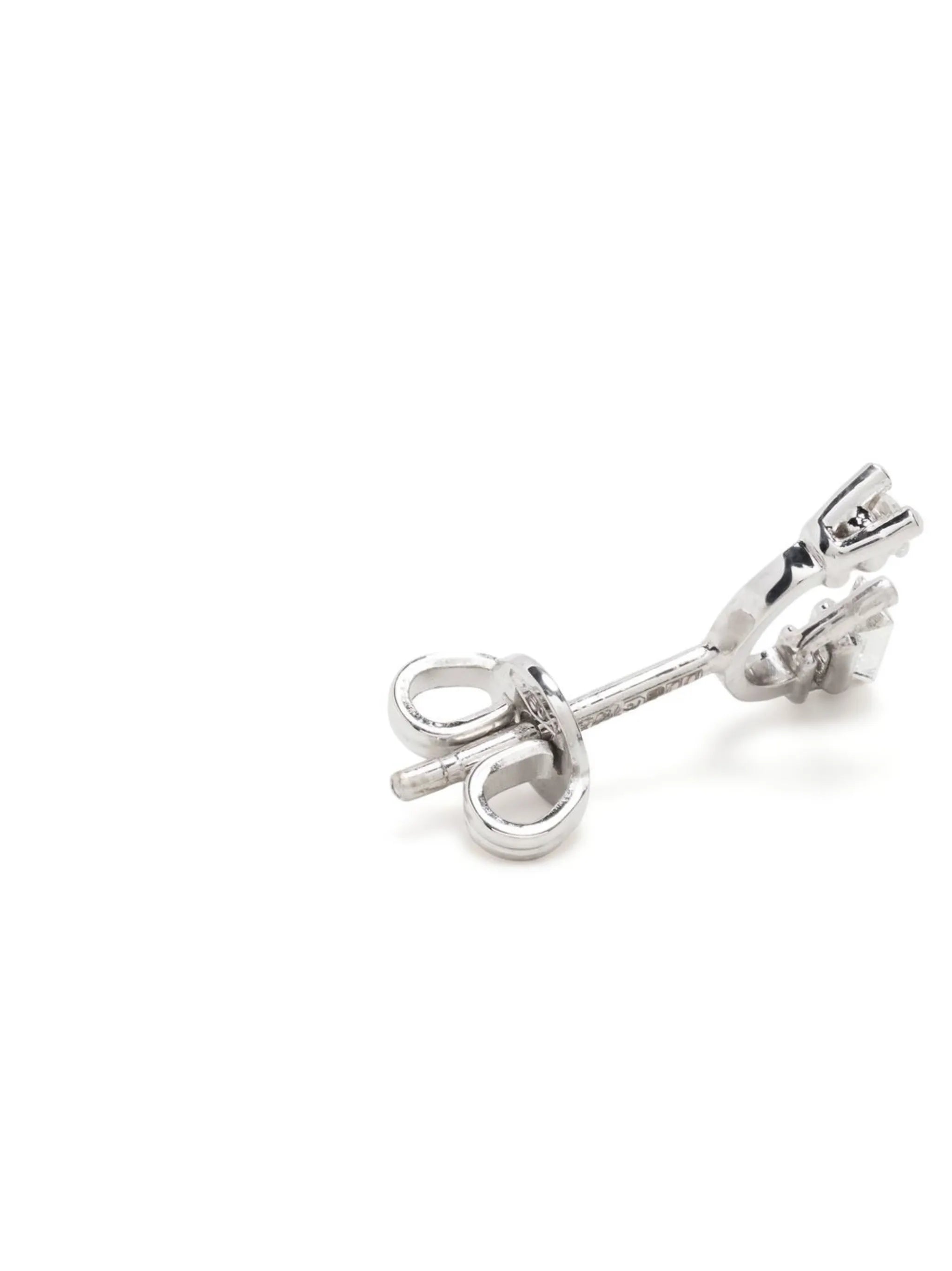 18kt white gold Micro diamond single stud earring