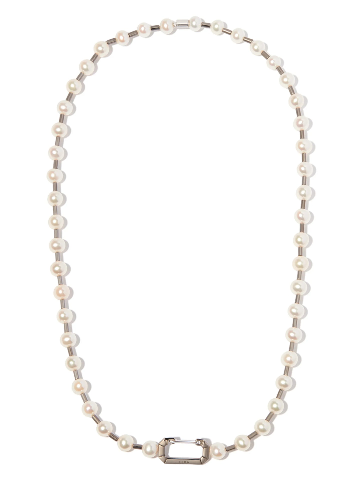 18kt white gold Tokyo pearl link necklace