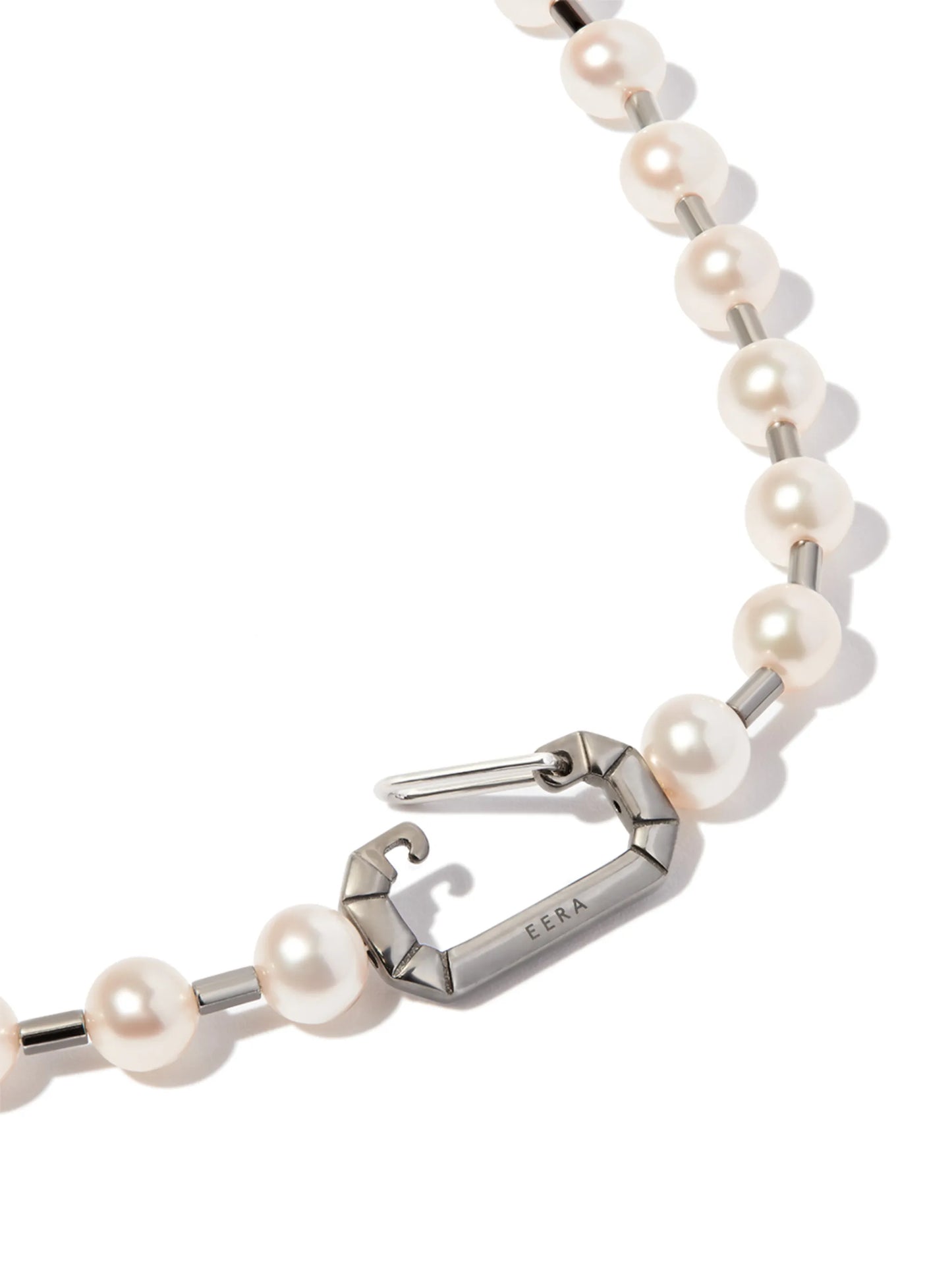 18kt white gold Tokyo pearl link necklace