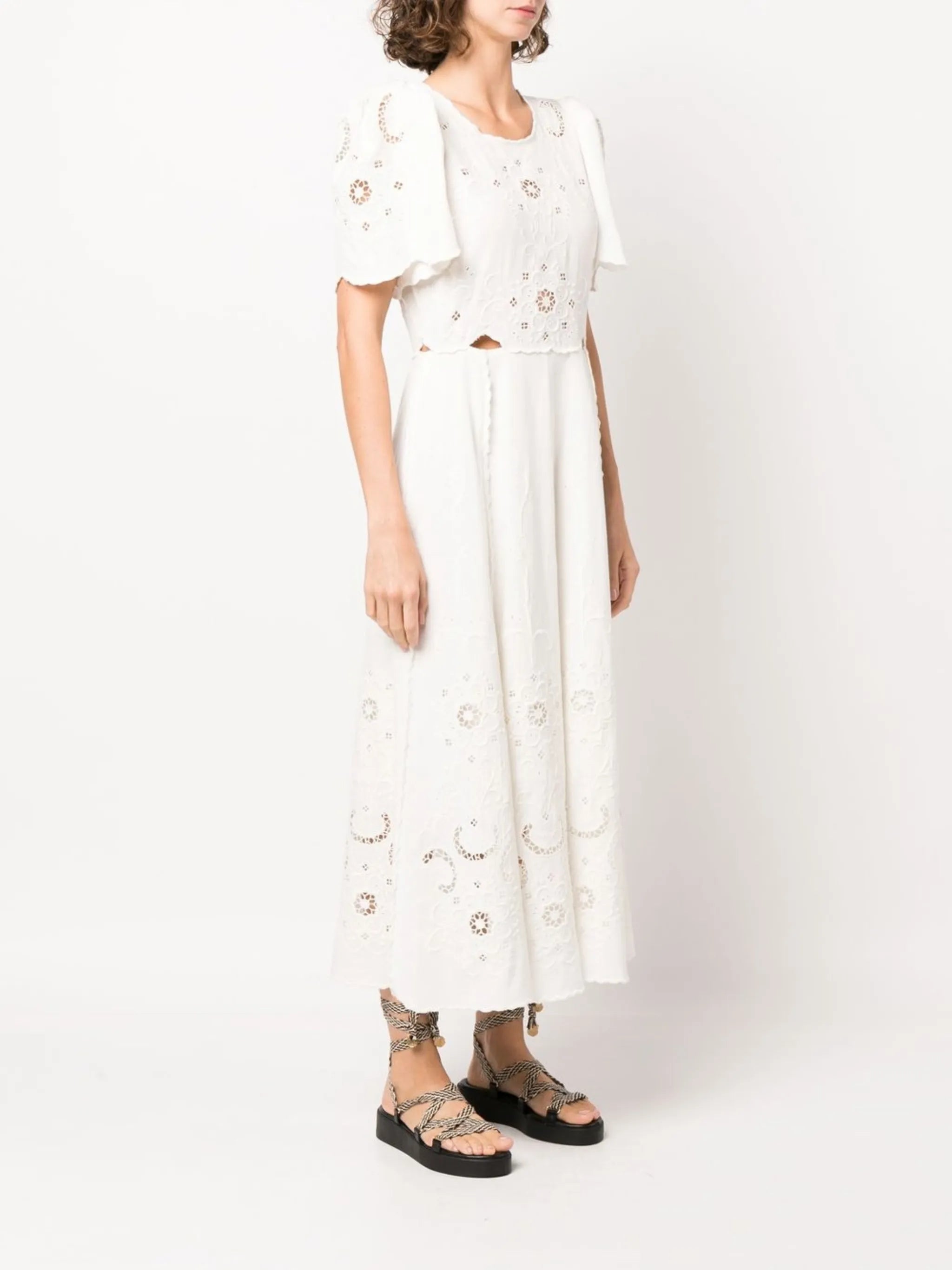 Kiara embroidered midi dress