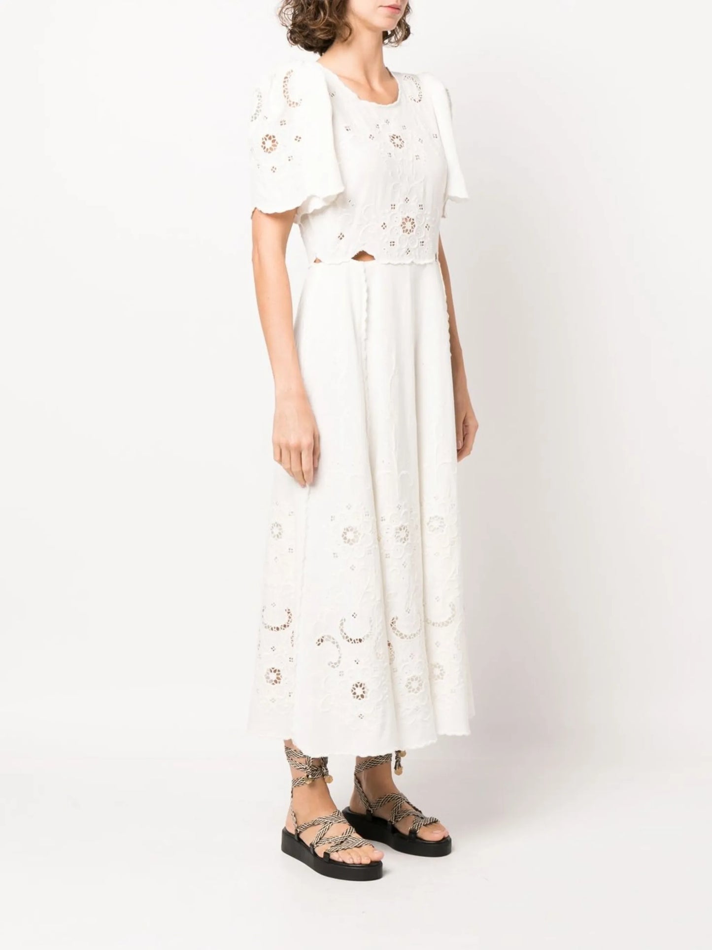 Kiara embroidered midi dress