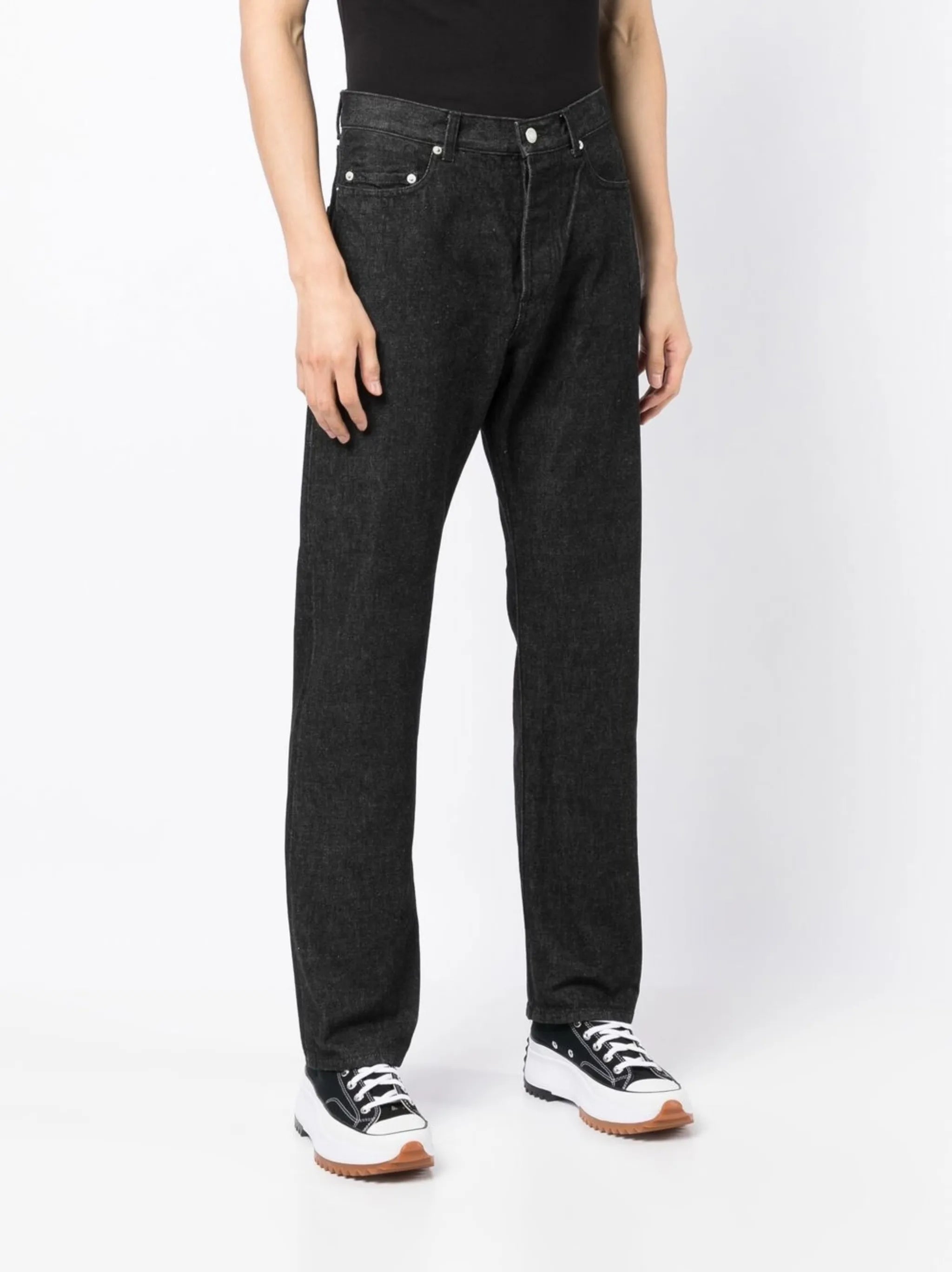 x Psycho logo-appliqué jeans
