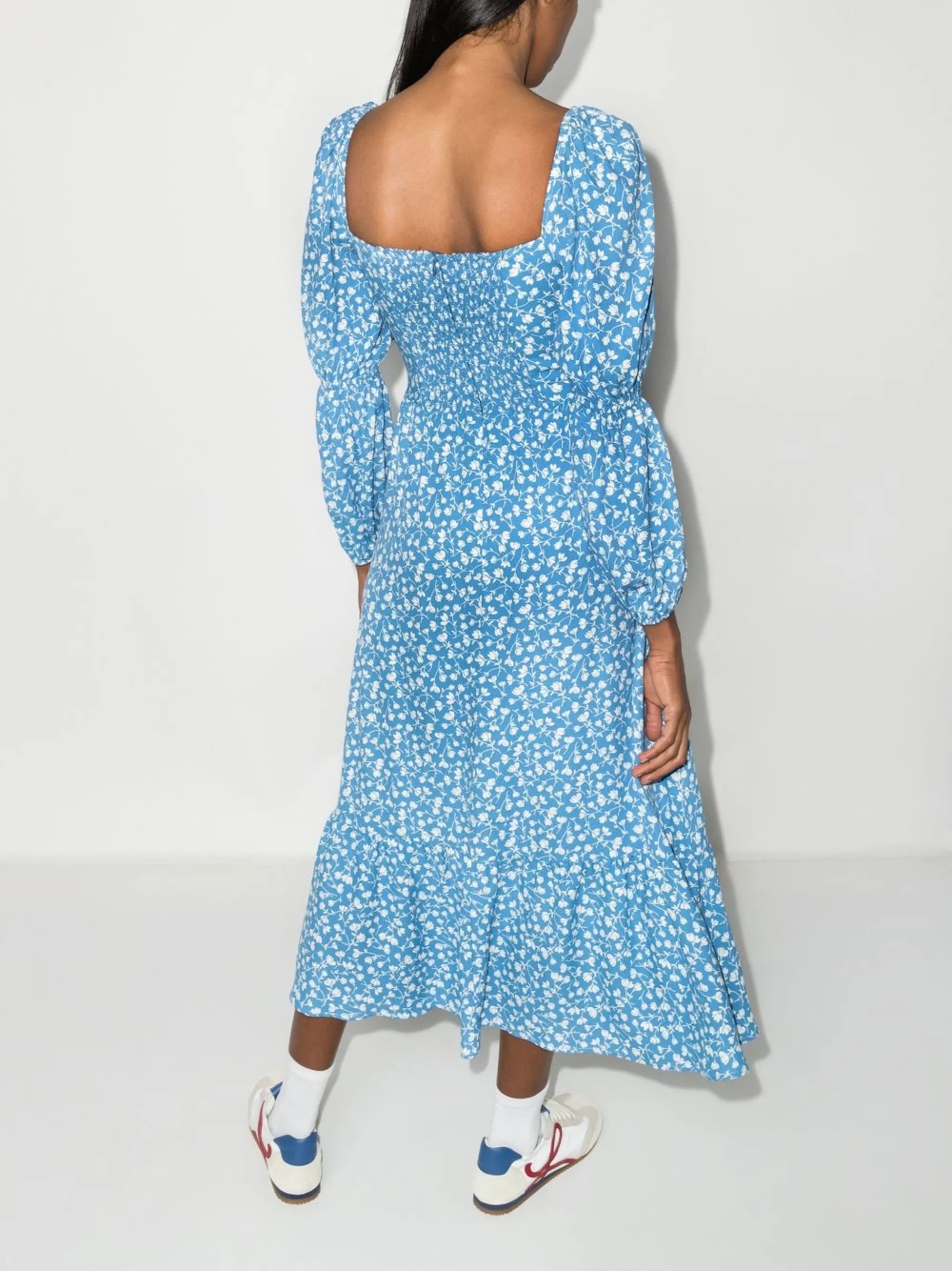 Mica long-sleeve midi dress