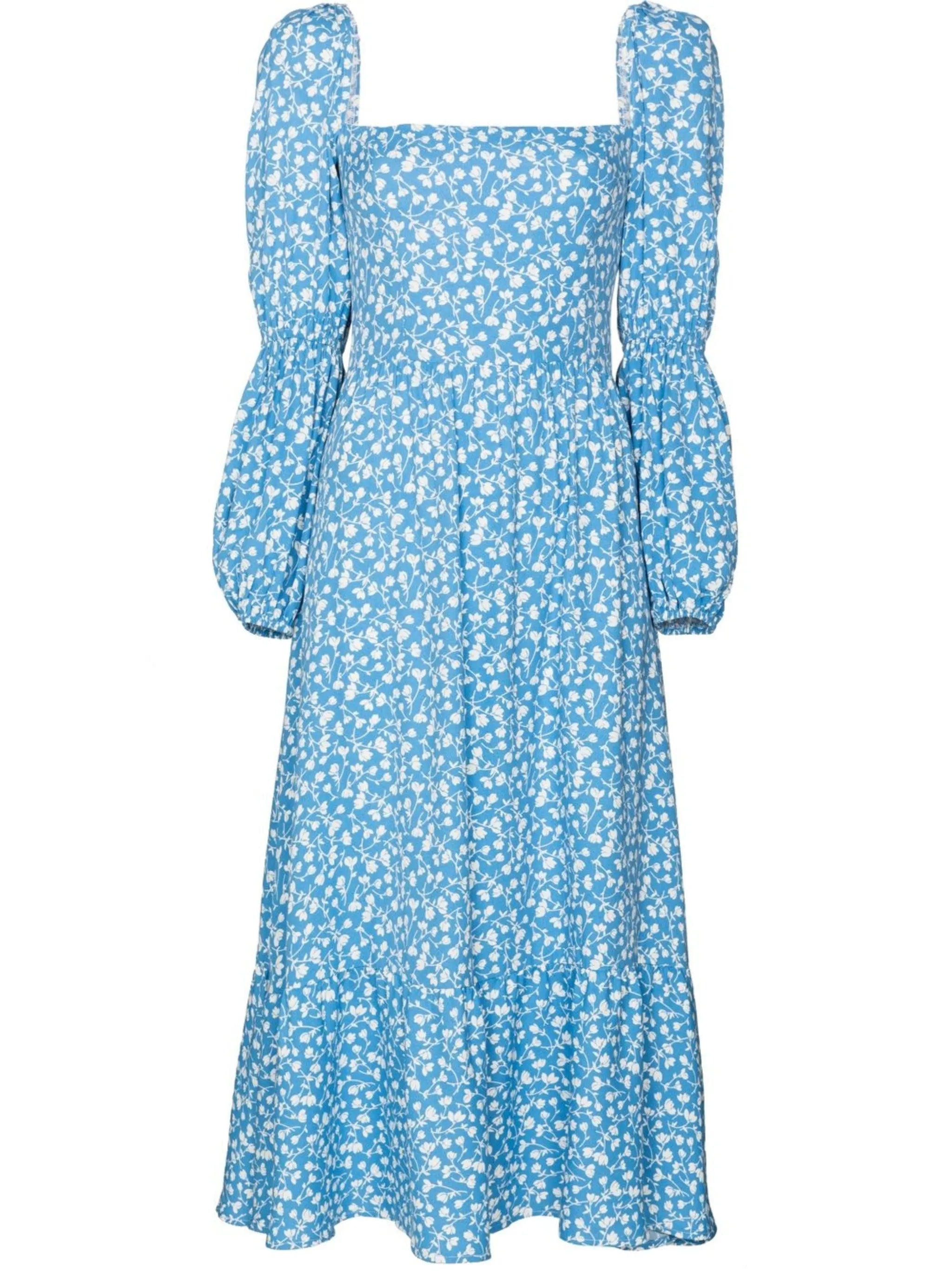 Mica long-sleeve midi dress
