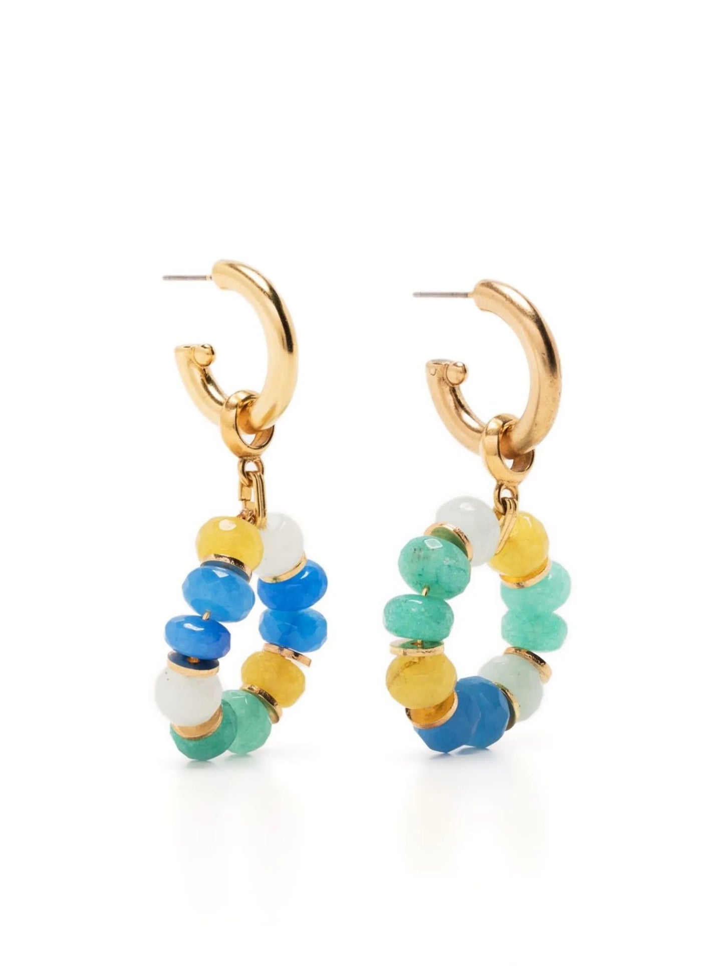 bead-detail hoop earring