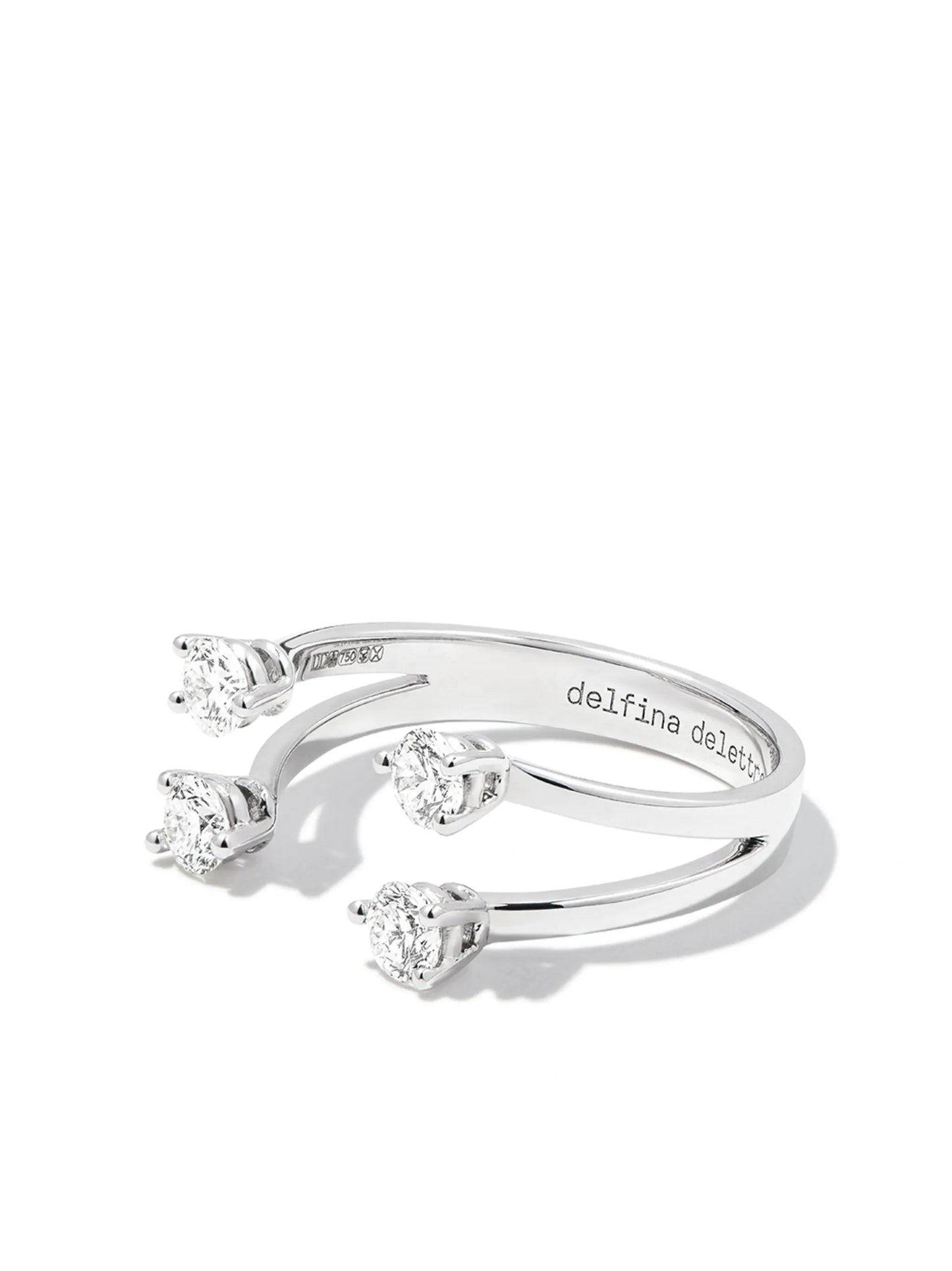 18kt white gold Dots diamond ring