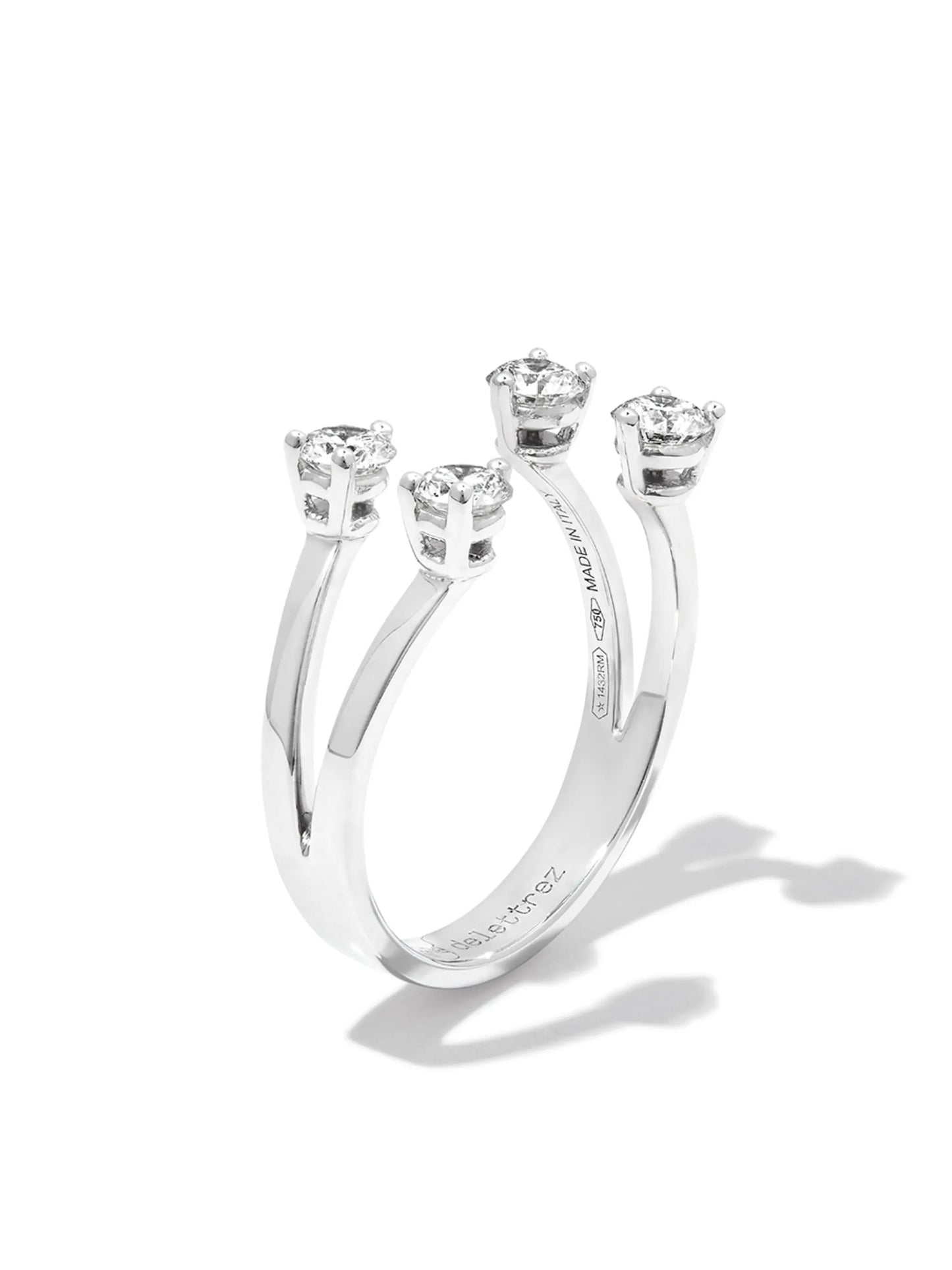 18kt white gold Dots diamond ring