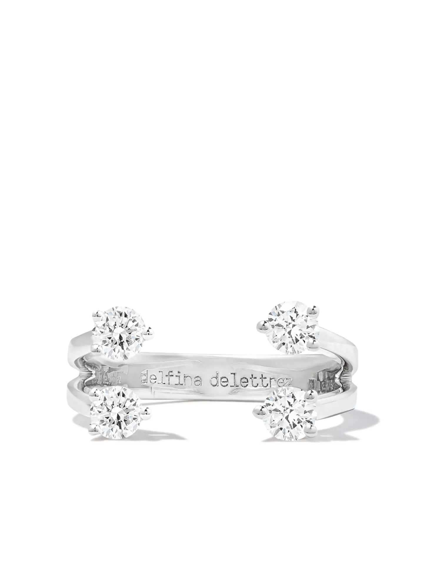 18kt white gold Dots diamond ring